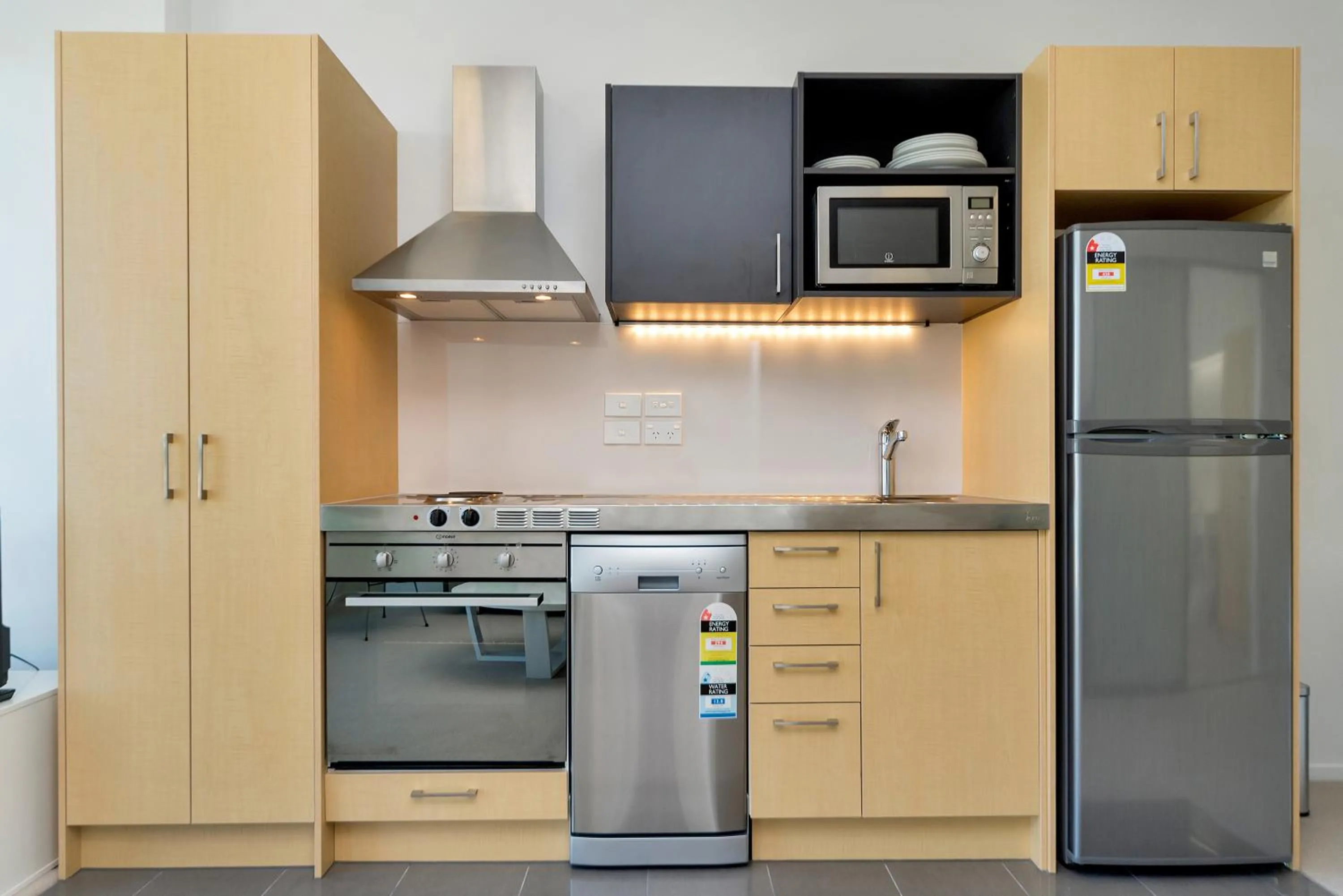 Kitchen or kitchenette in MCentral Apartments Manukau