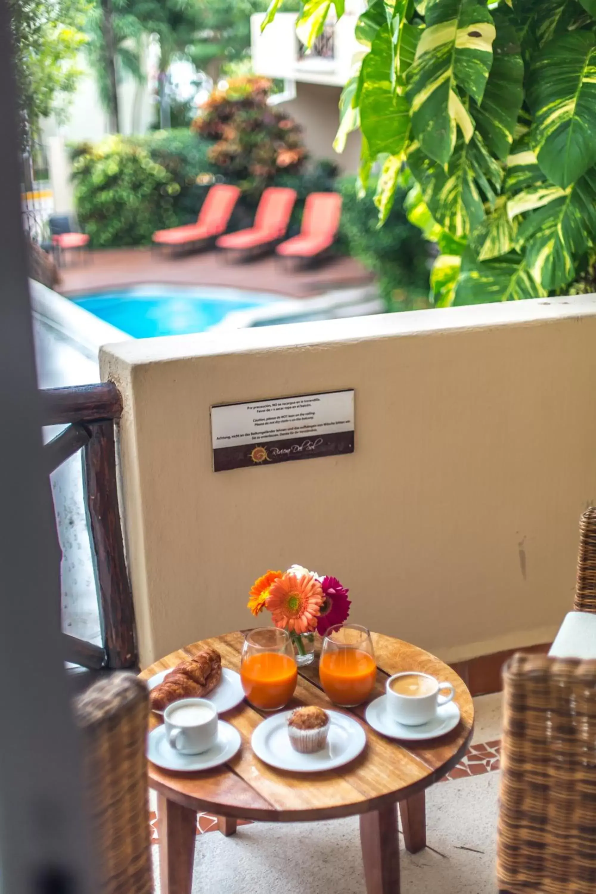 Balcony/Terrace, Pool View in Hotel Riviera Del Sol