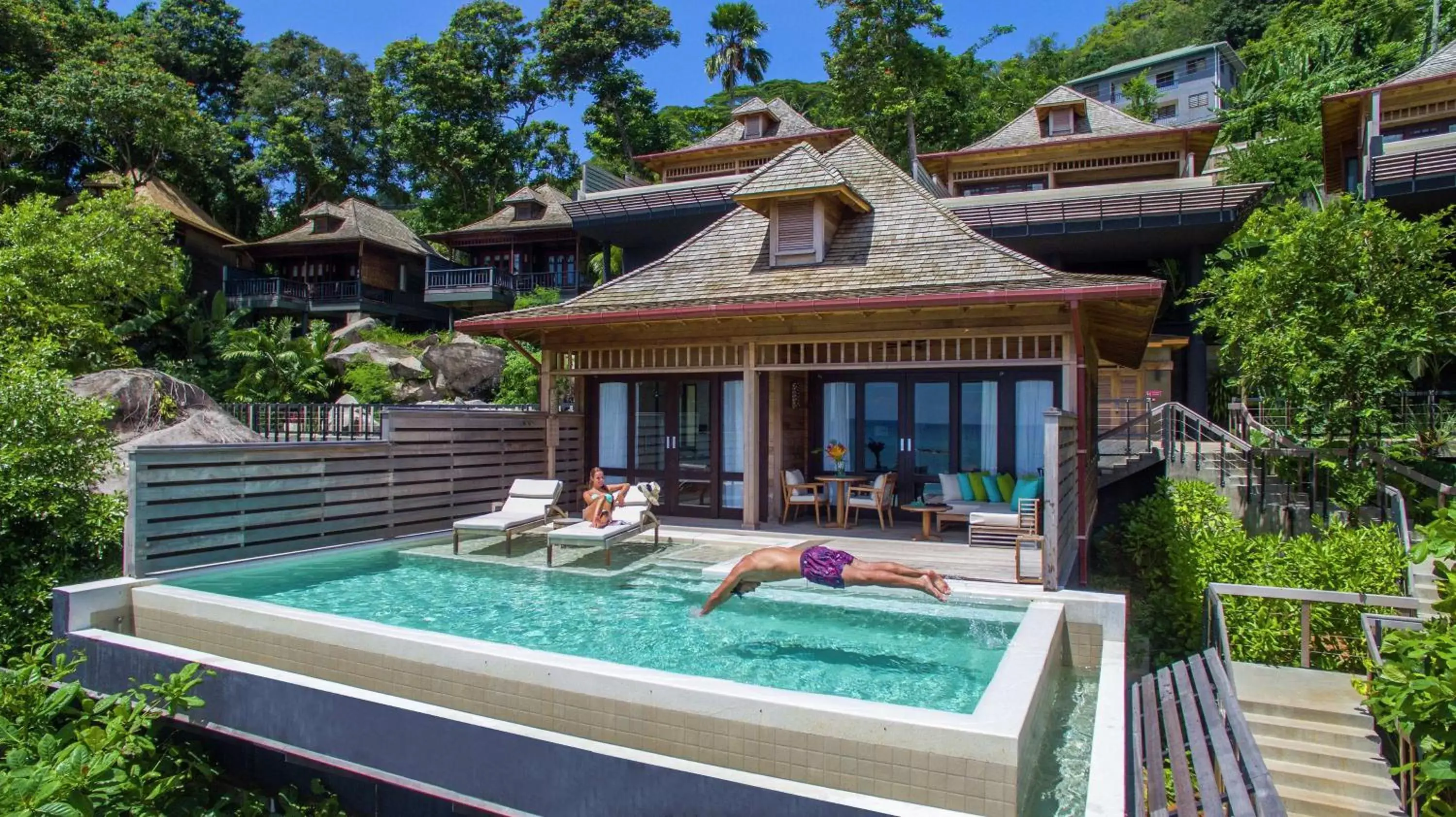 View (from property/room), Swimming Pool in Hilton Seychelles Northolme Resort & Spa