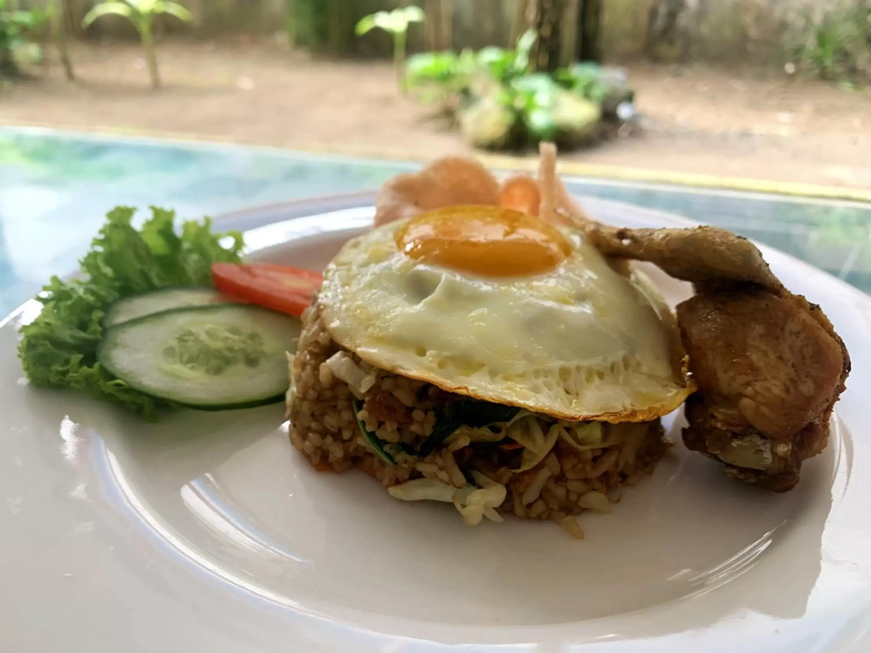 Asian breakfast in Fourteen Roses Boutique Hotel, Kuta