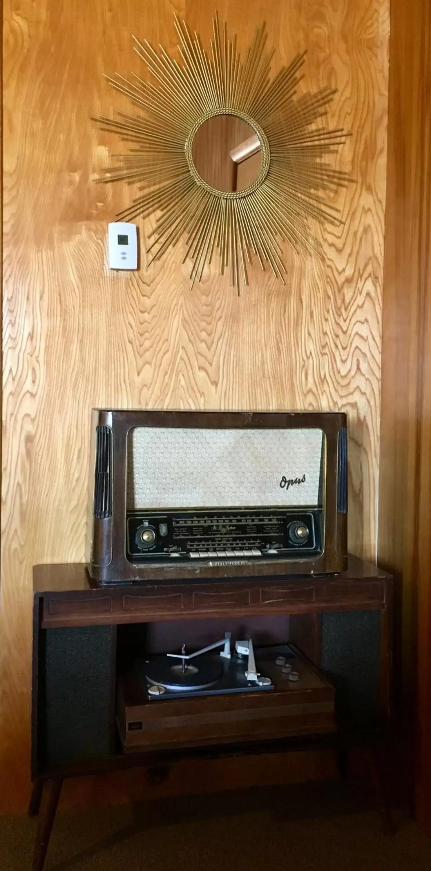 Decorative detail, TV/Entertainment Center in Raton Pass Motor Inn