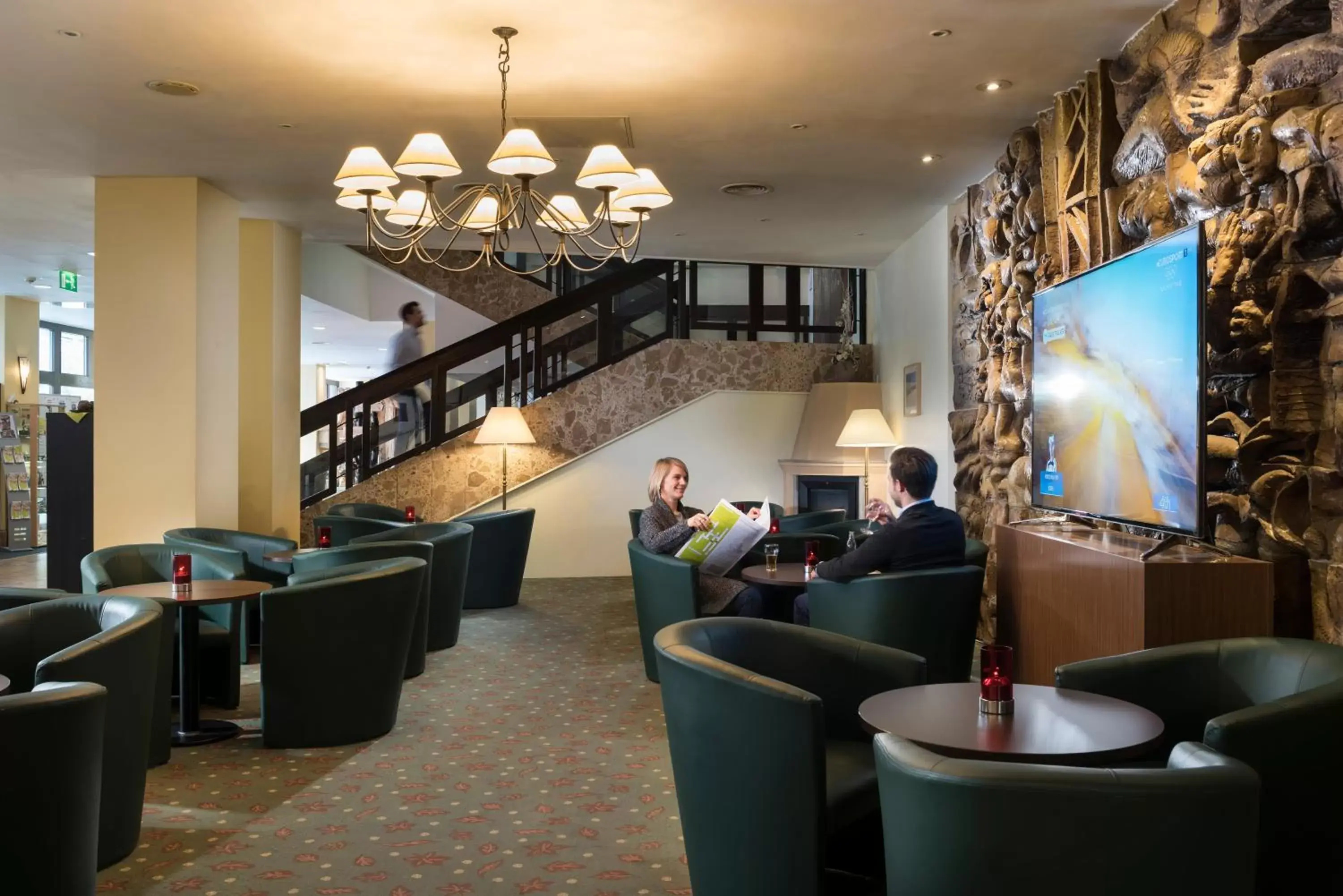 Lobby or reception, Lounge/Bar in AHORN Waldhotel Altenberg