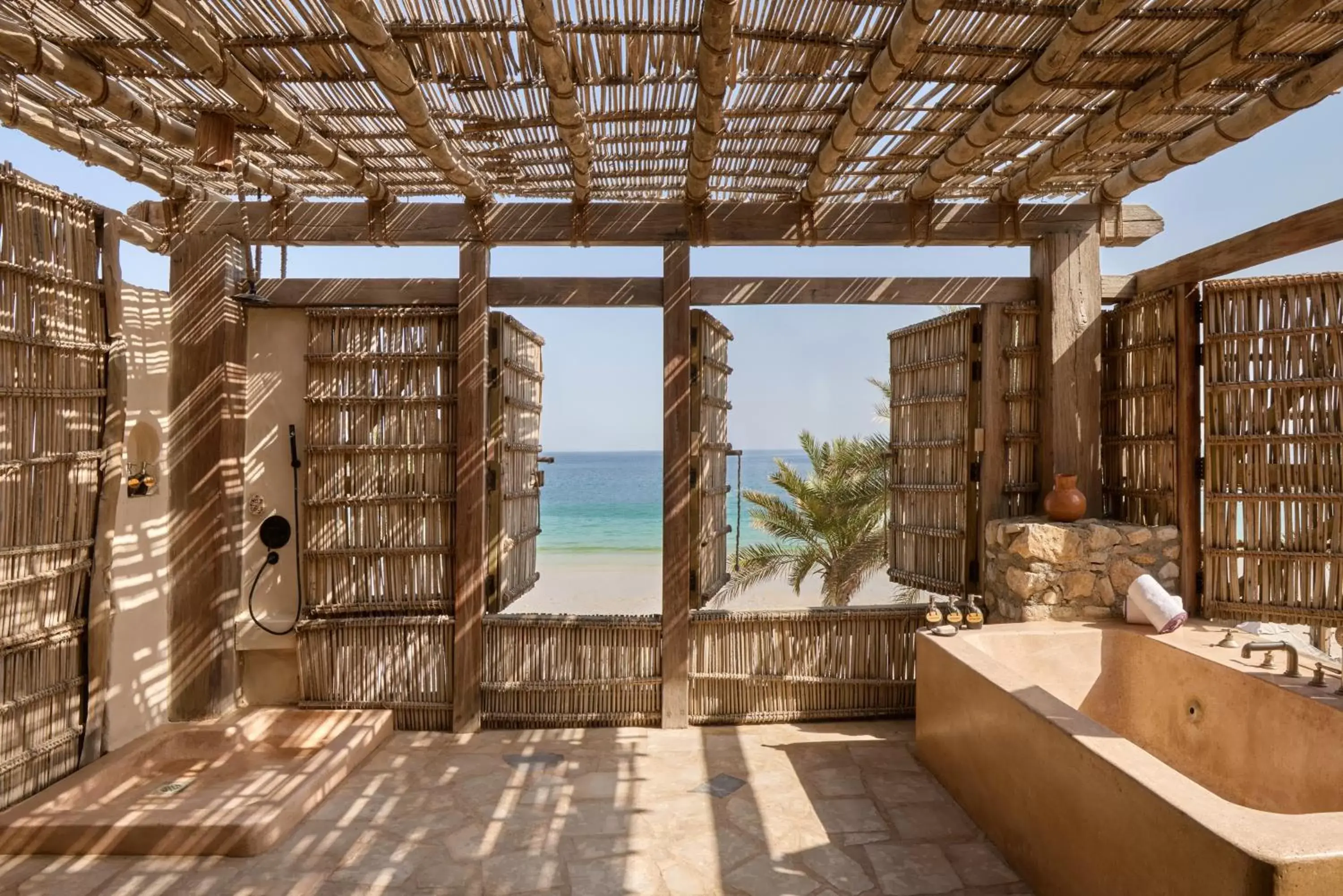 Shower in Six Senses Zighy Bay