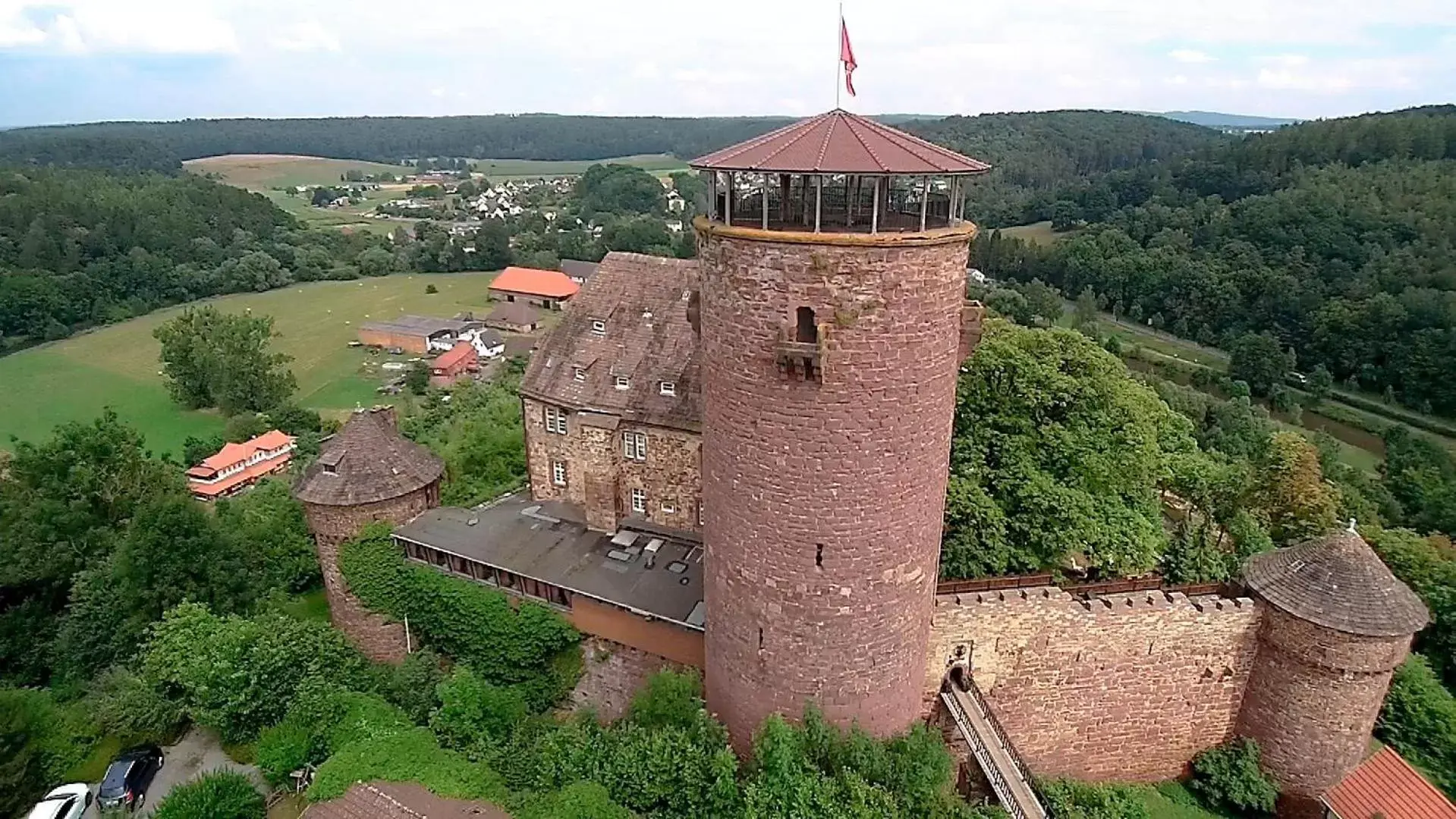 Bird's eye view in Hotel Burg Trendelburg