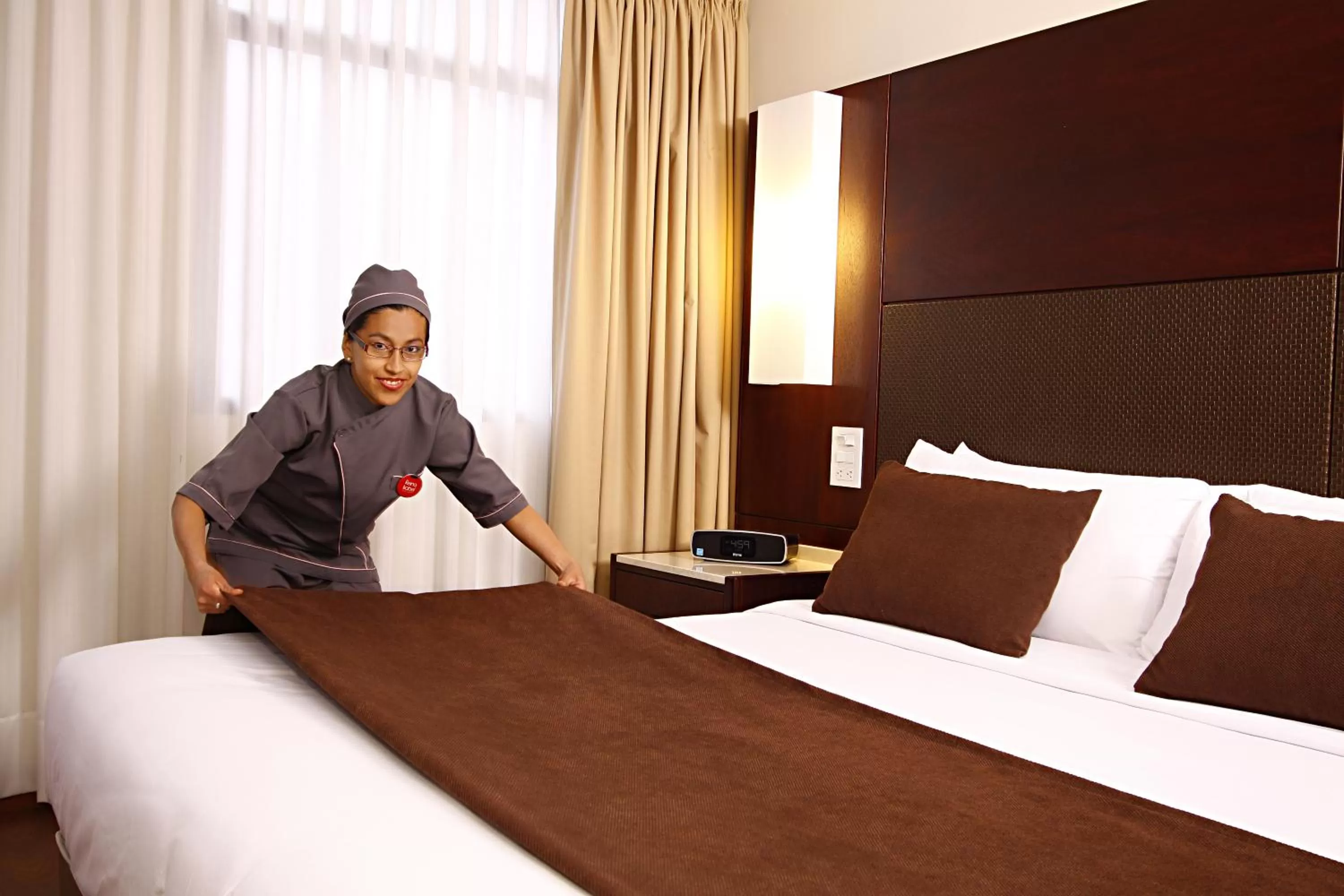 Bed in Hotel Reina Isabel