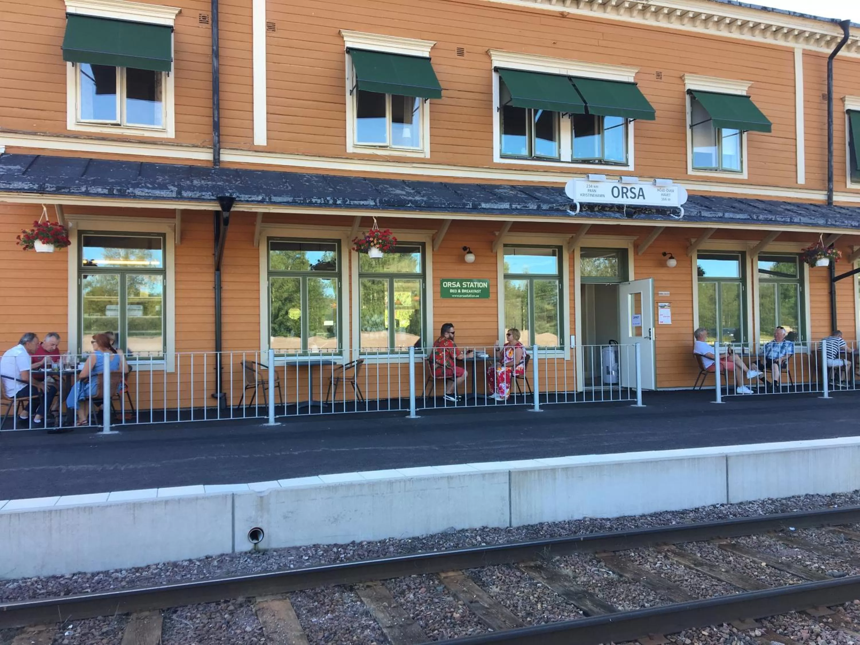 Patio in Orsa Station Bed and Breakfast