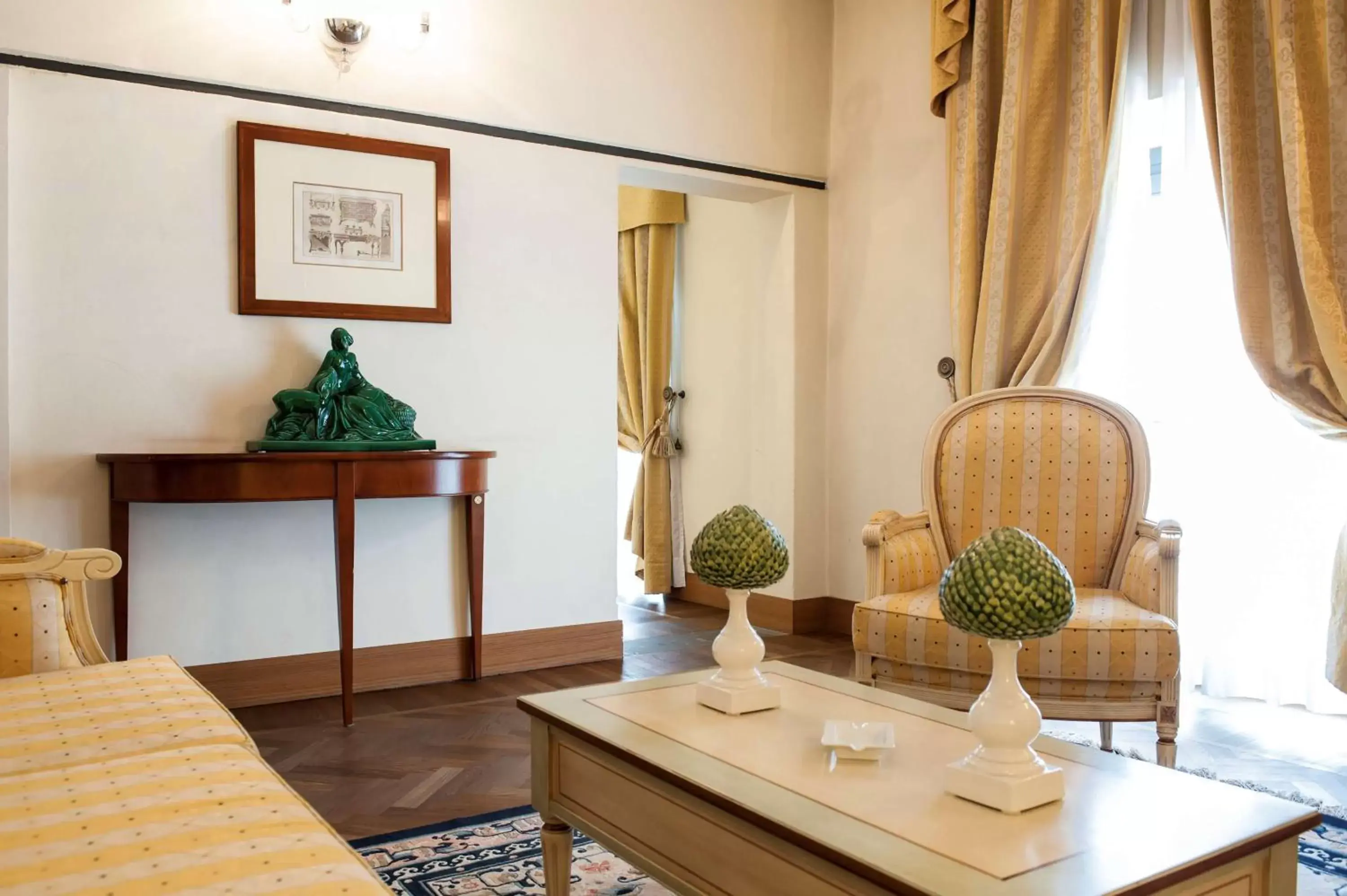 Living room, Seating Area in Grand Hotel Villa Torretta, Curio Collection by Hilton