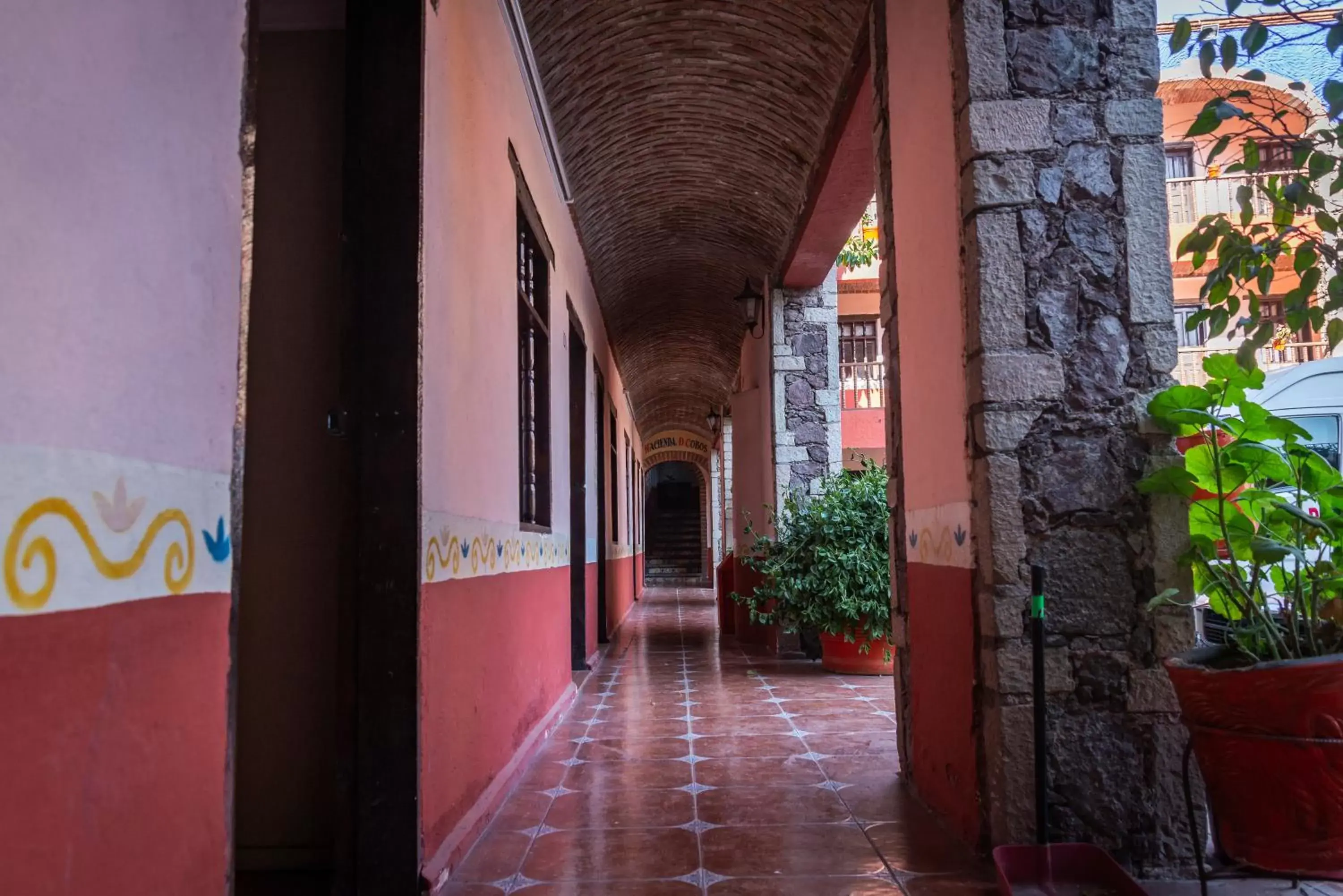 Patio in Hotel Hacienda de Cobos