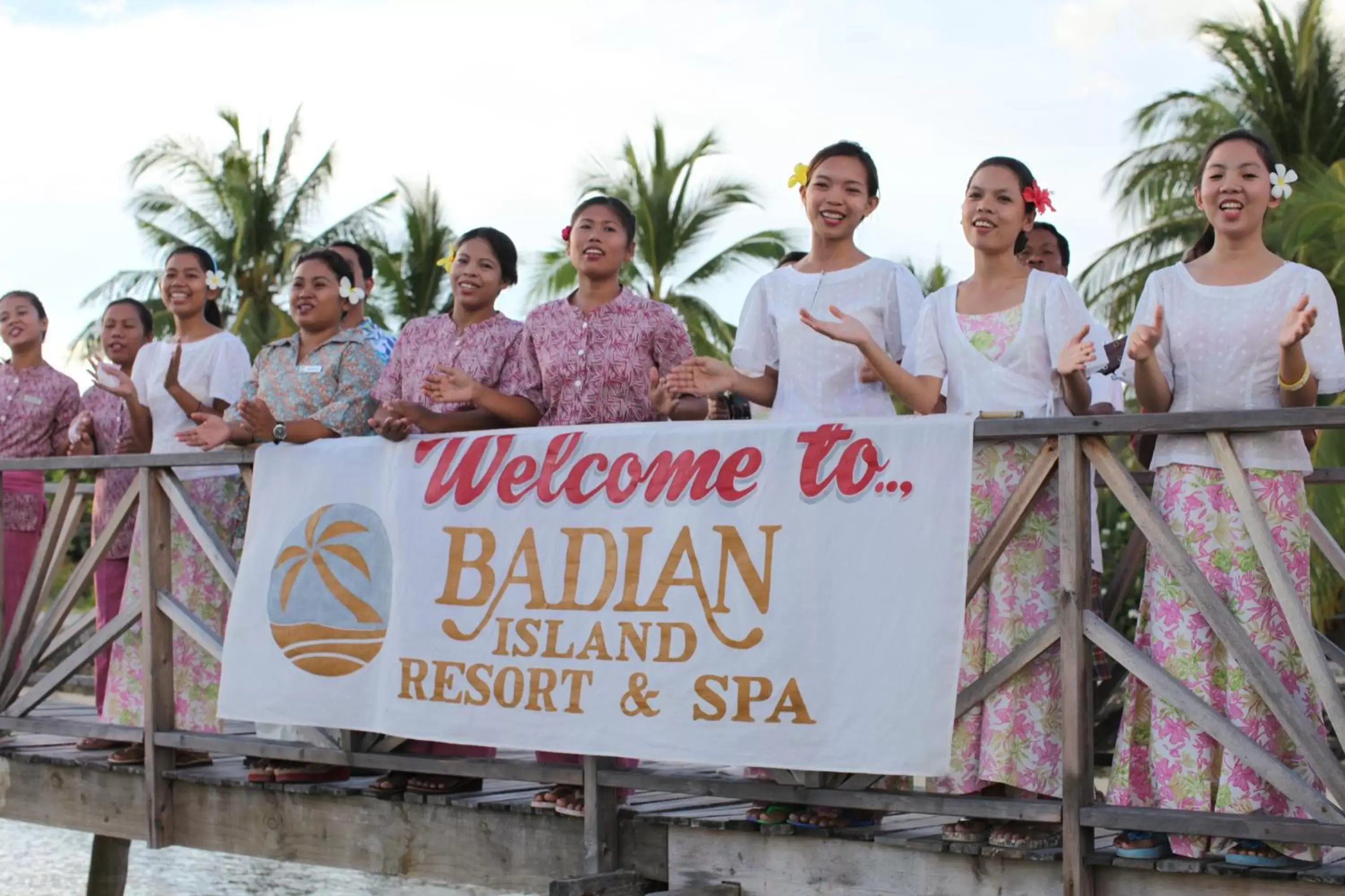 People in Badian Island Wellness Resort