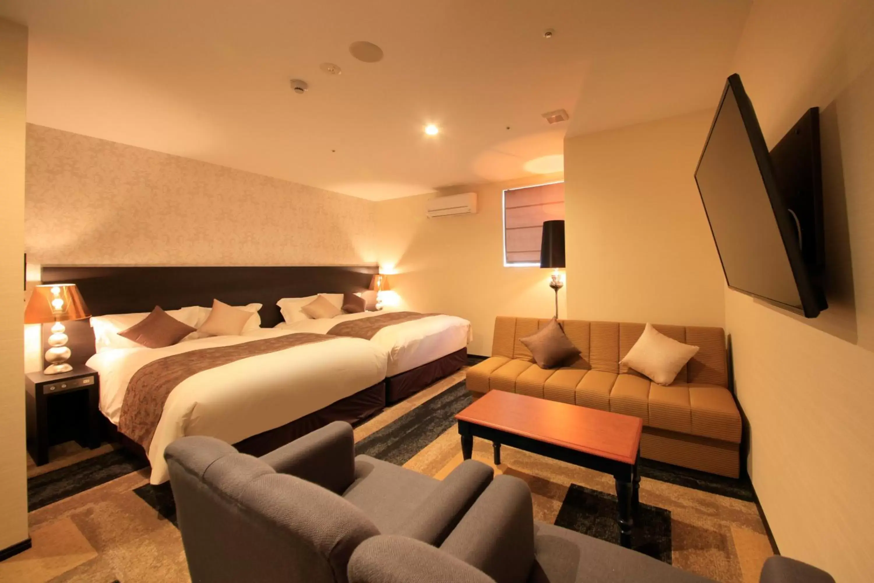 Photo of the whole room, Bed in Centurion Hotel & Spa Kurashiki Station