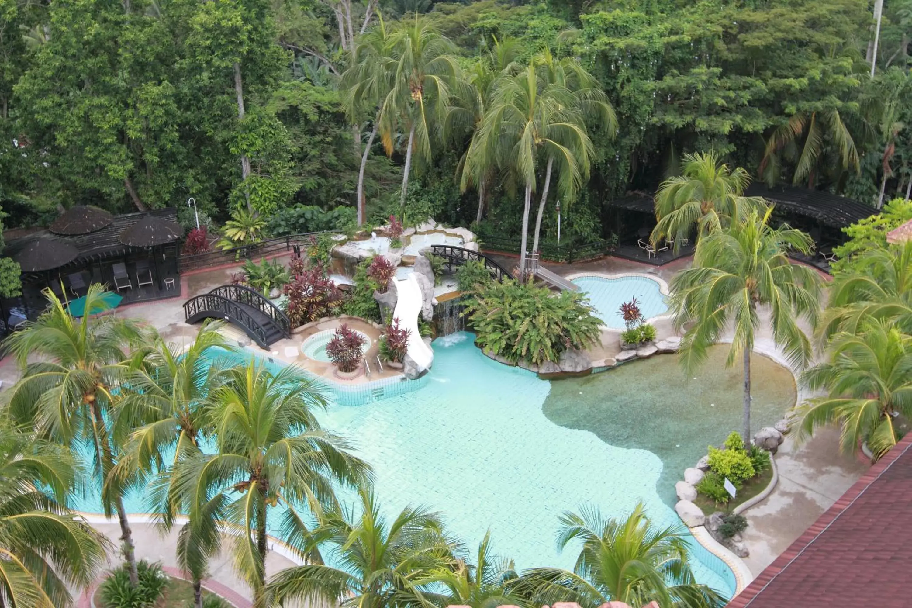 Pool view, Bird's-eye View in Sabah Hotel