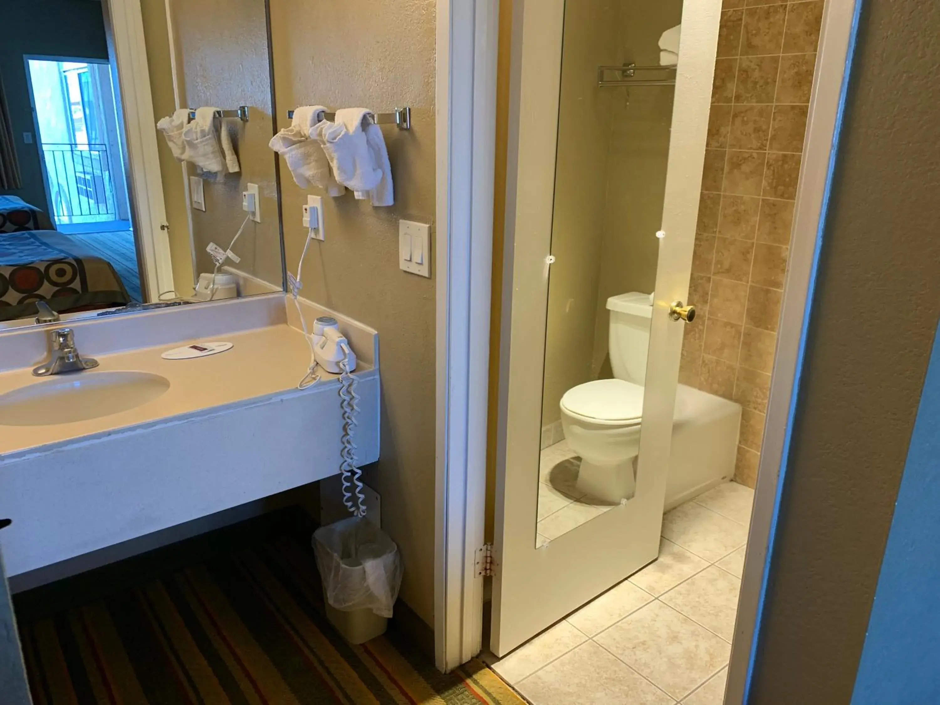 Bathroom in Super 8 by Wyndham Ridgecrest