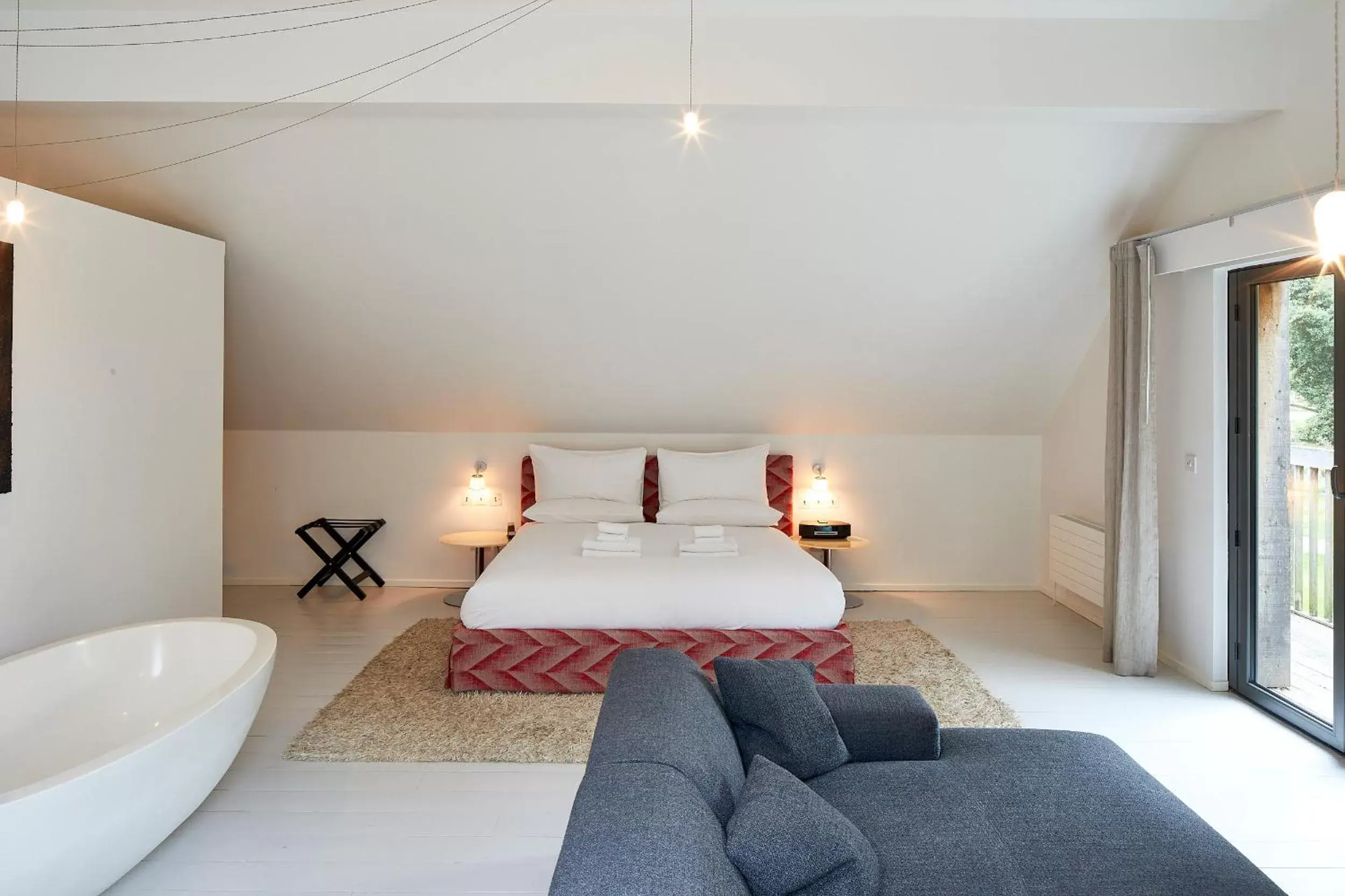 Bed in Tuddenham Mill Luxury Hotel
