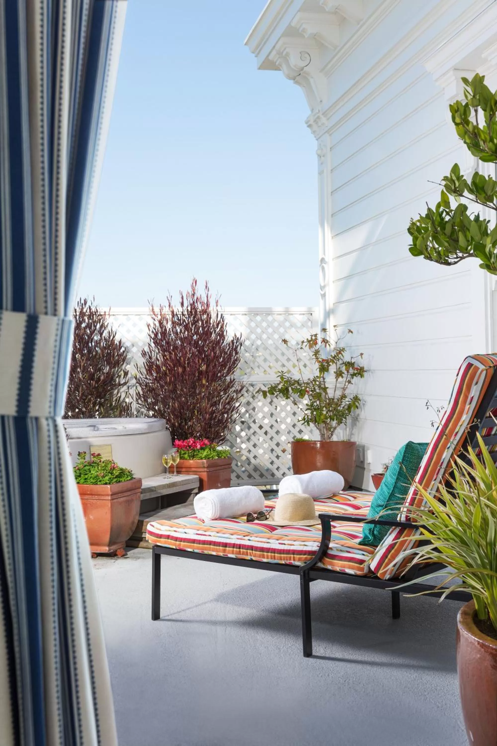 Patio in West Cliff Inn, A Four Sisters Inn