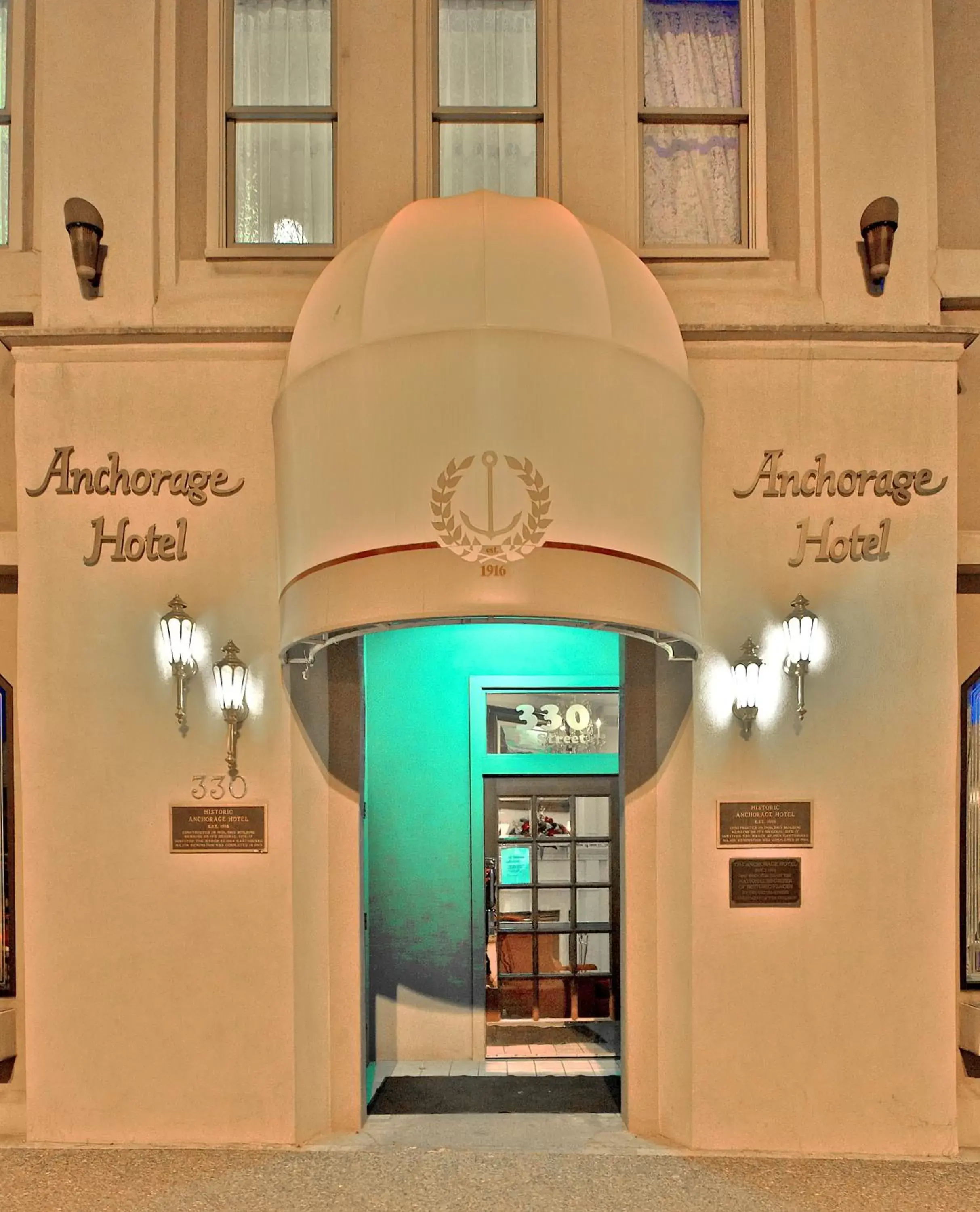 Facade/entrance in Historic Anchorage Hotel