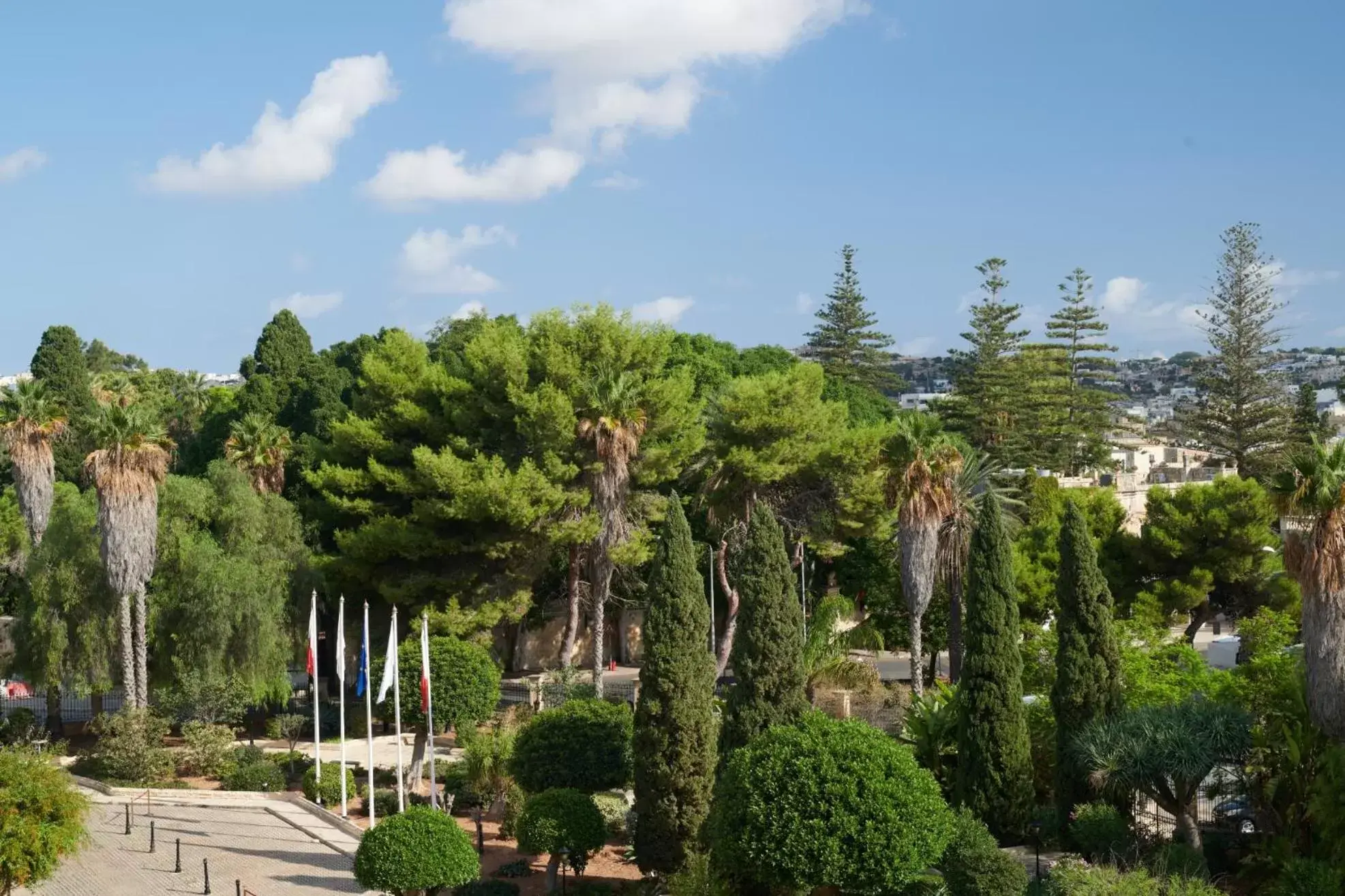 Garden view in Corinthia Palace Malta