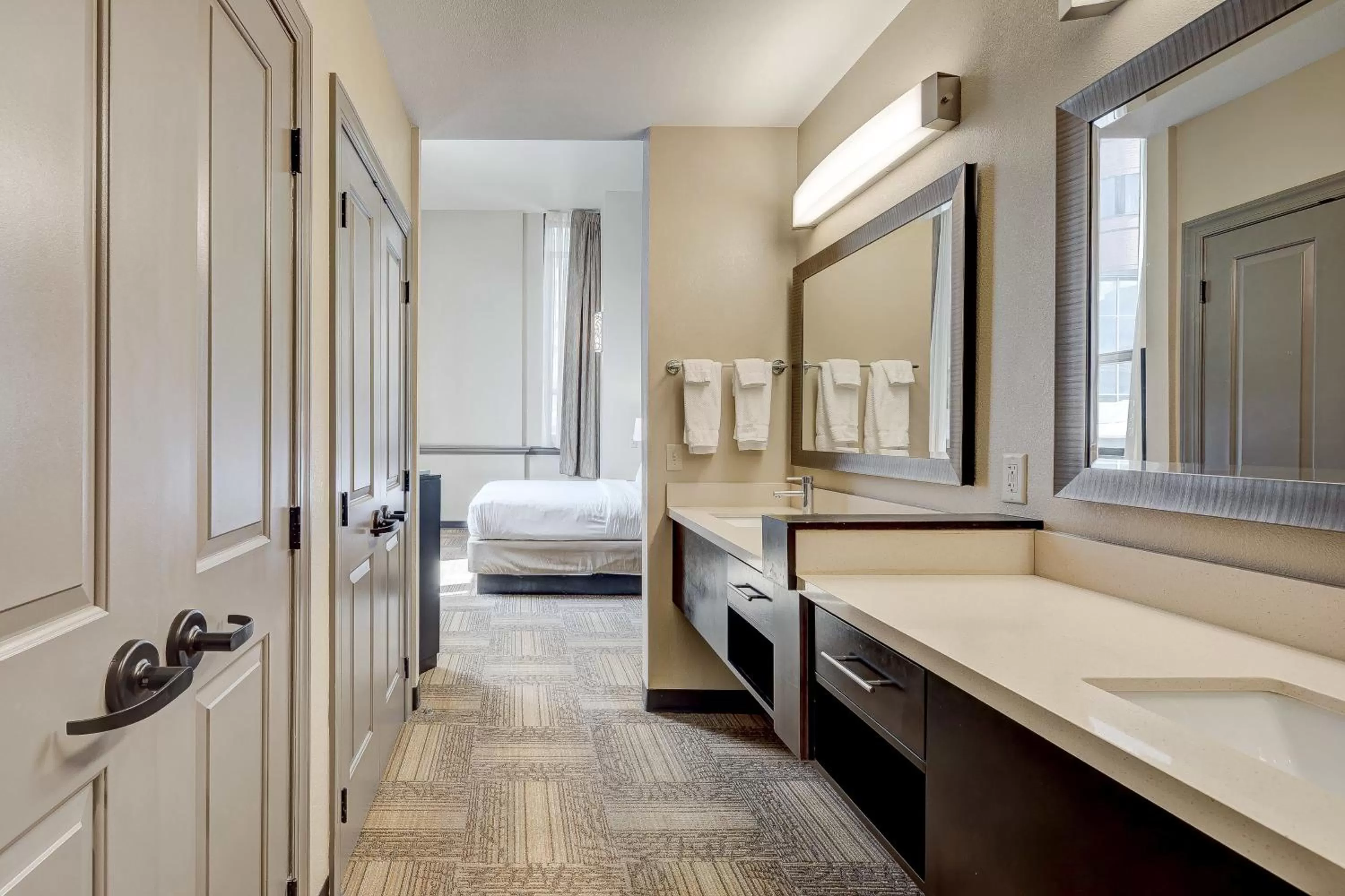 Bathroom, Bed in Staybridge Suites Baltimore - Inner Harbor by IHG