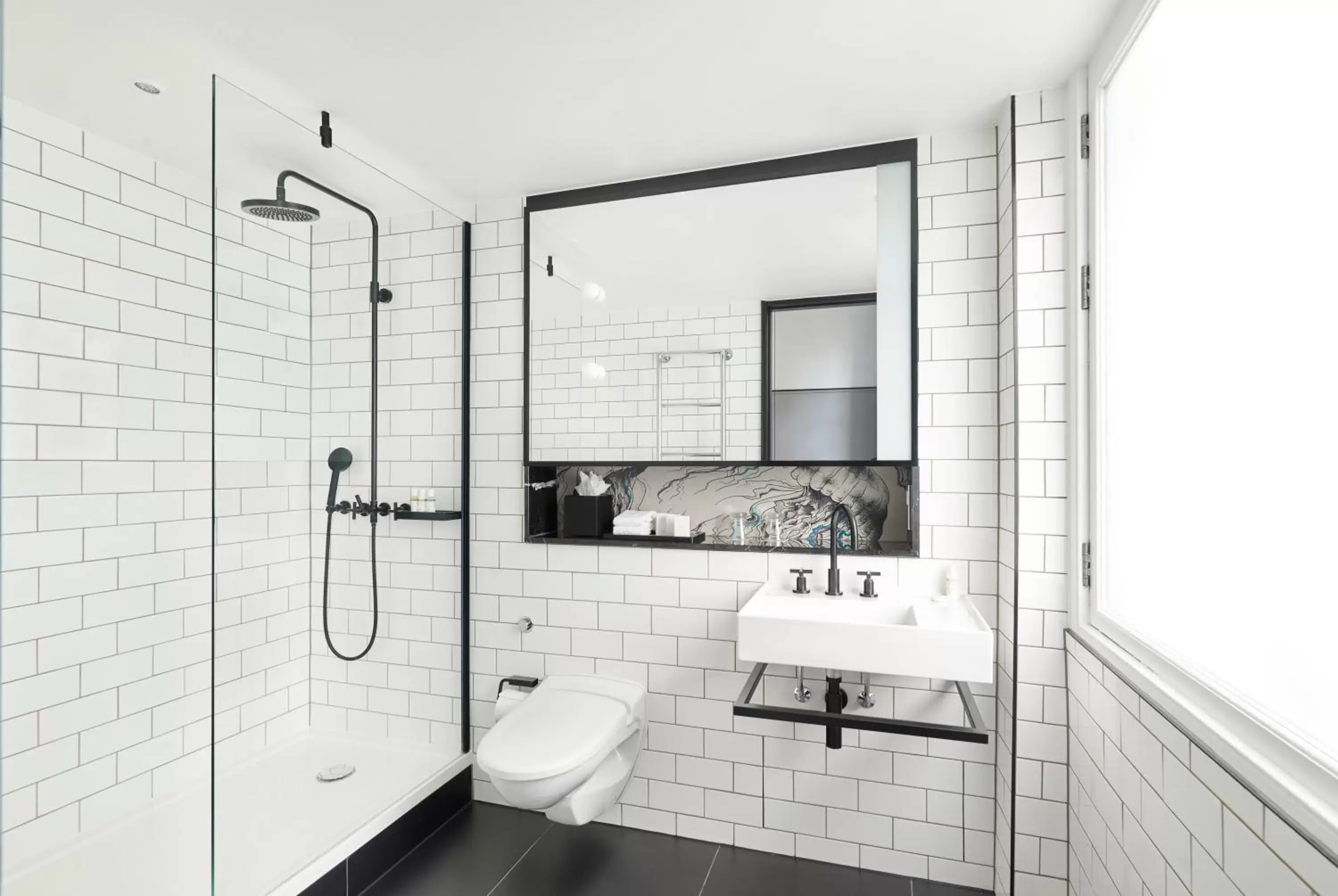 Shower, Bathroom in Andaz London Liverpool Street - a Concept by Hyatt