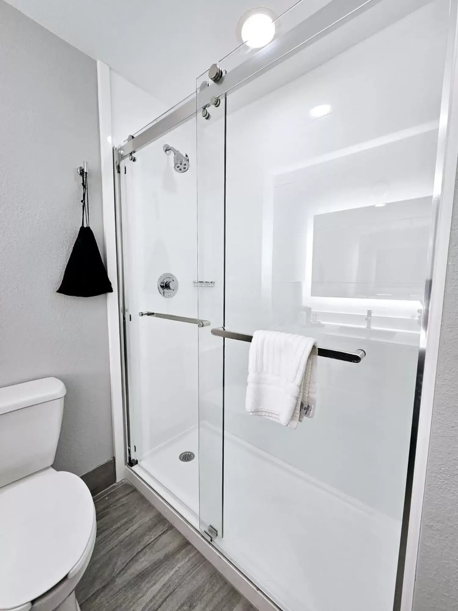 Shower, Bathroom in Brookstone Lodge near Biltmore Village, Ascend Hotel Collection