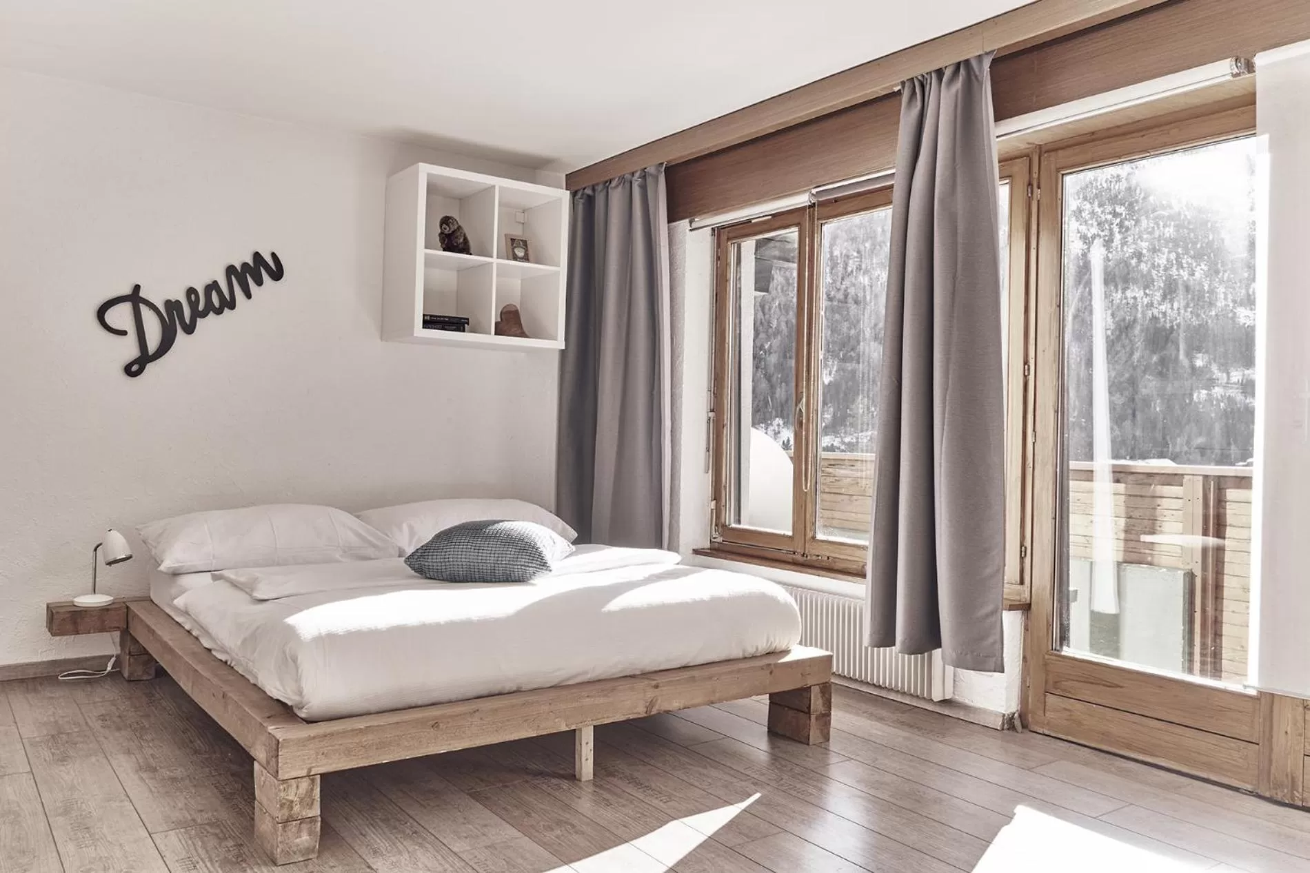 Bed in Hotel Marmotte