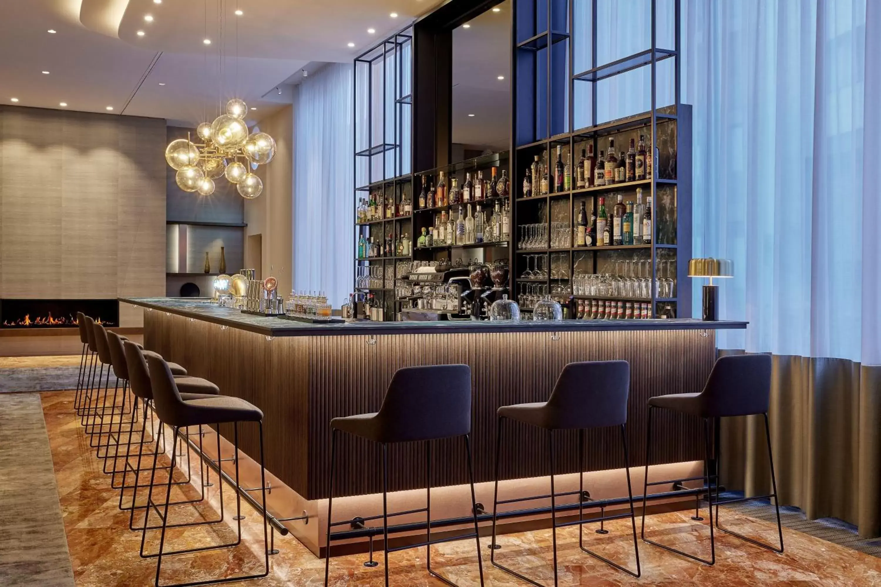 Restaurant/places to eat, Lounge/Bar in Basel Marriott Hotel