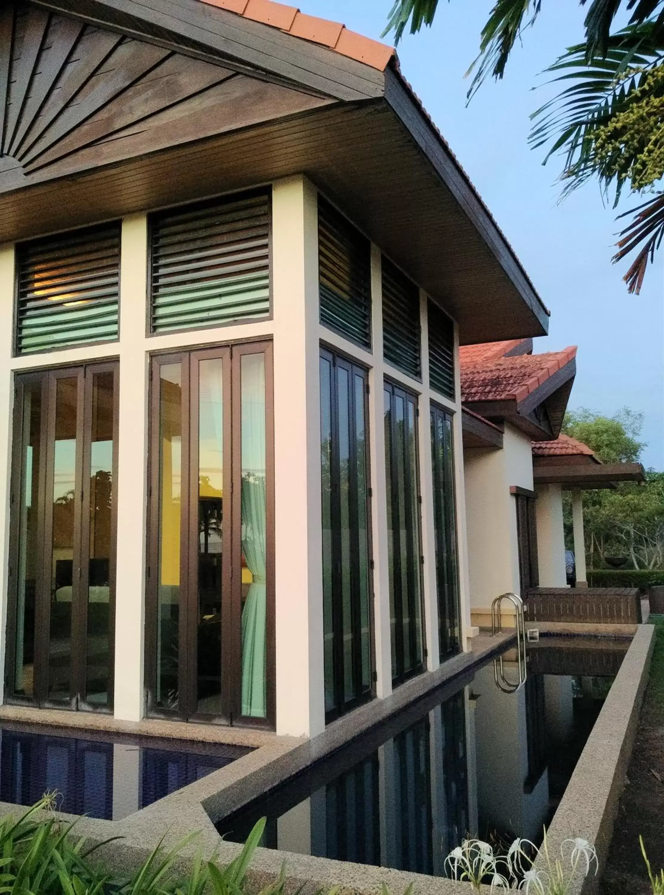 Swimming pool, Balcony/Terrace in Sabah Beach Villas & Suites