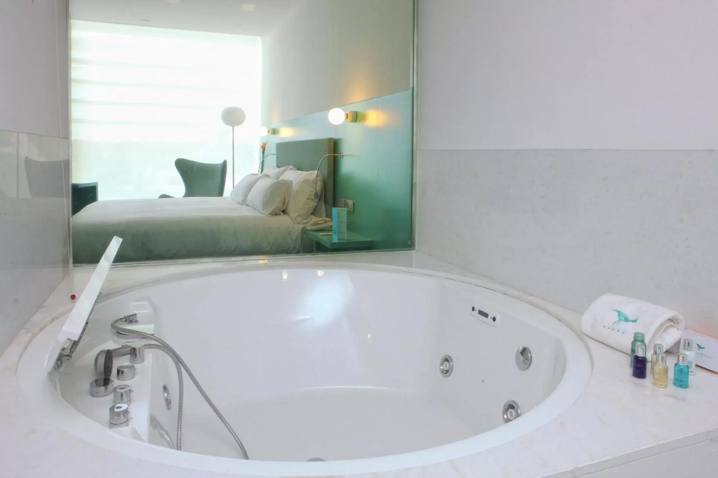 Hot Tub, Bathroom in Hotel Hiberus