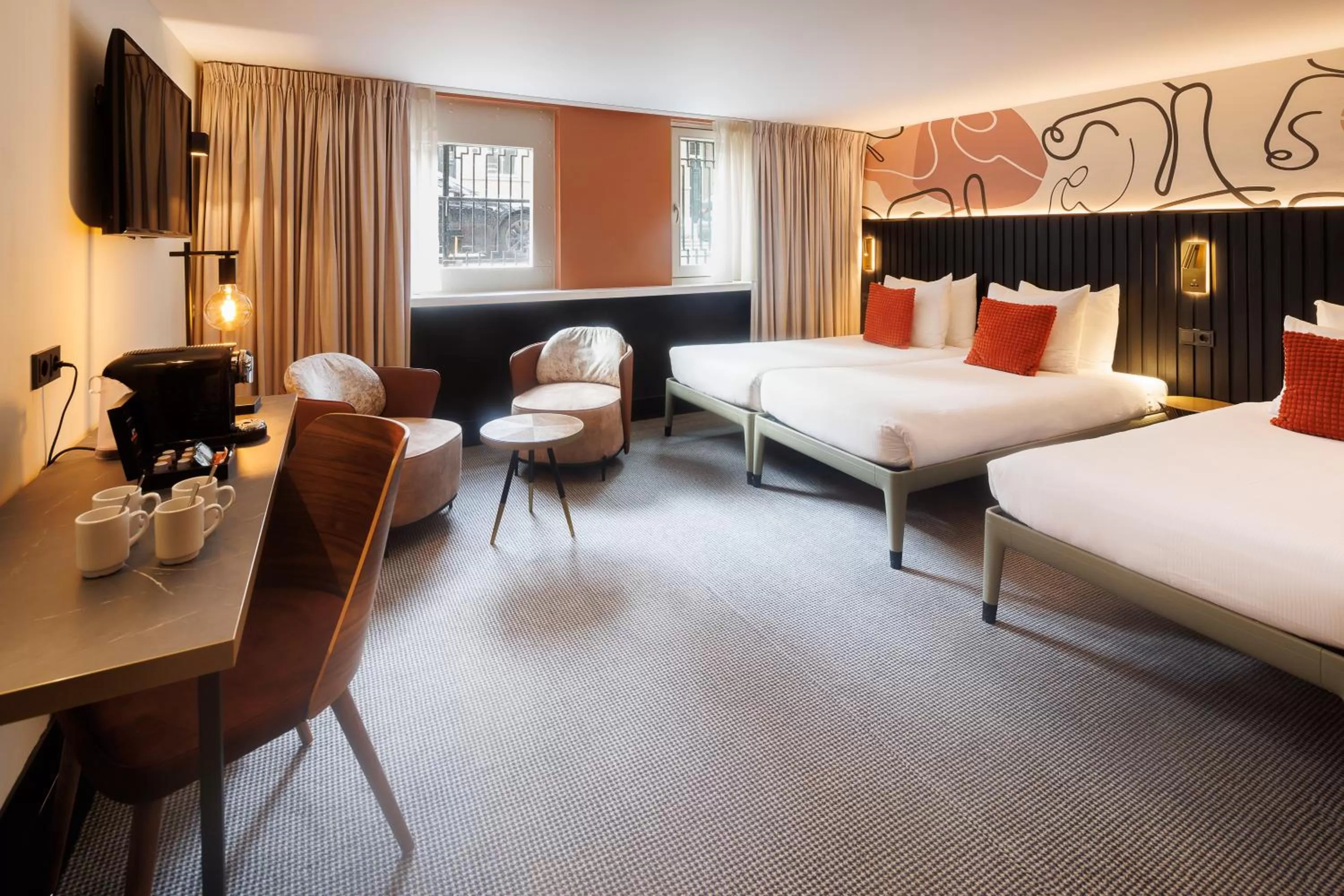 Bed in Huygens Place Amsterdam