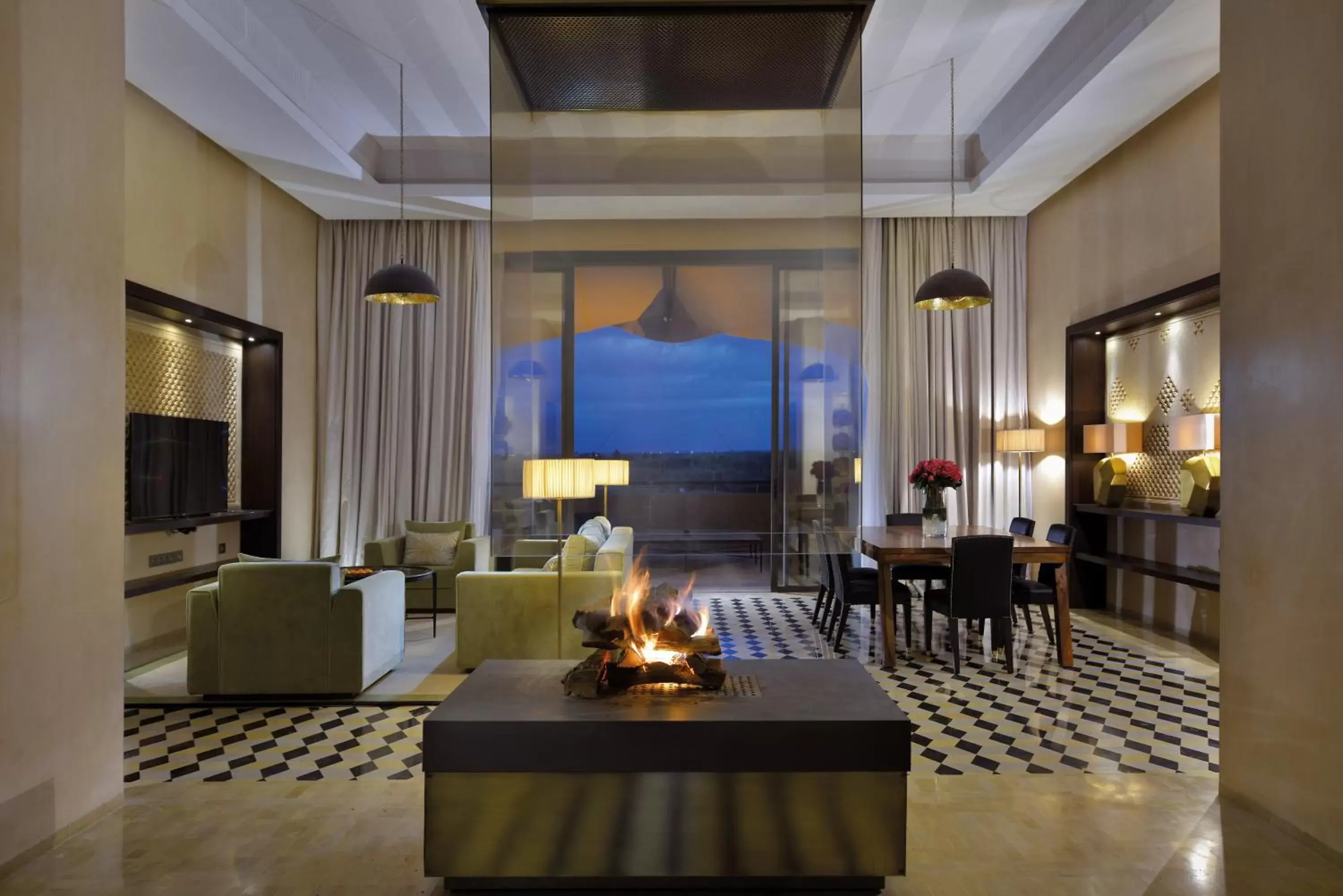 Living room, Restaurant/Places to Eat in Fairmont Royal Palm Marrakech