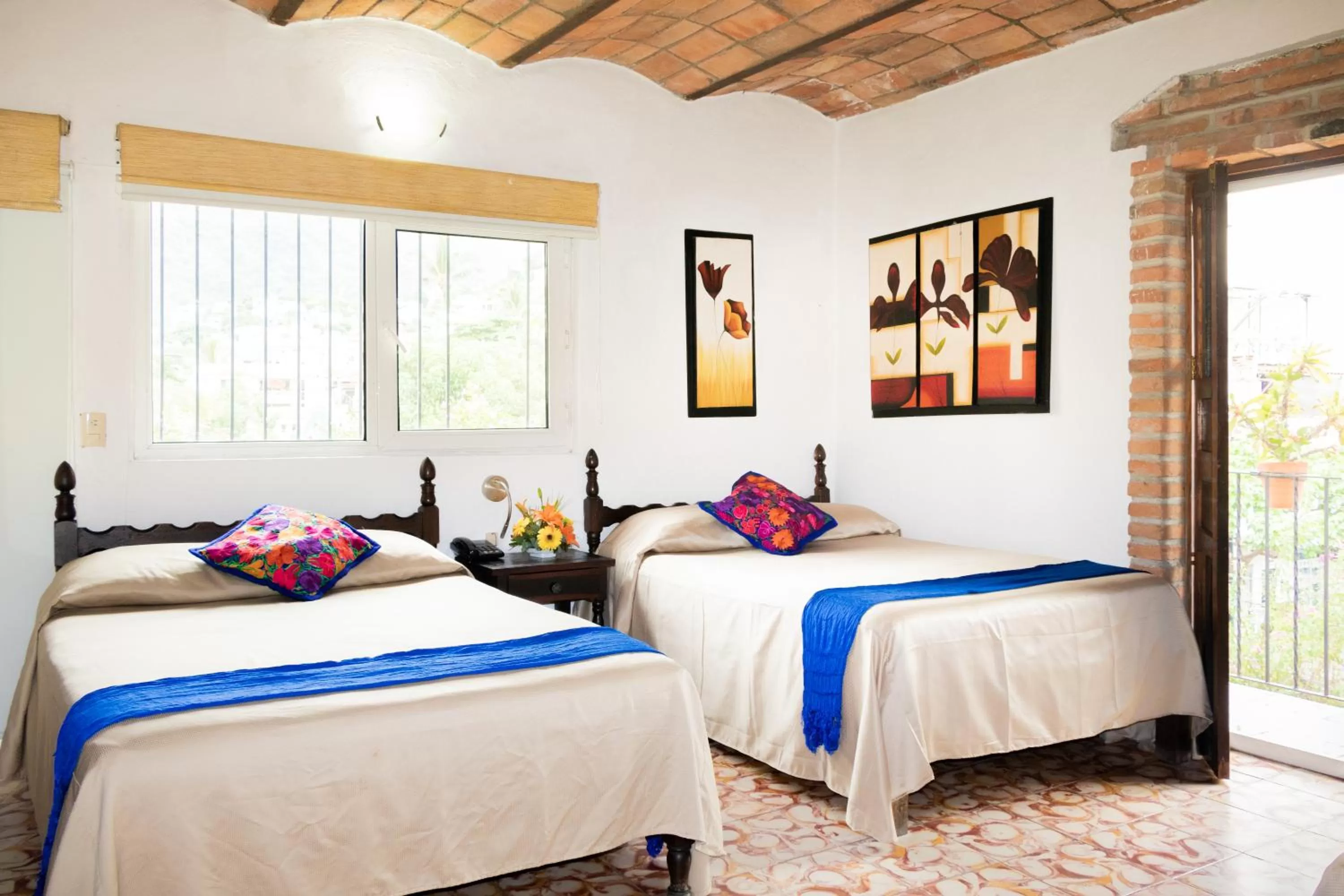 Bed in Hotel Posada De Roger - Near Los Muertos Beach