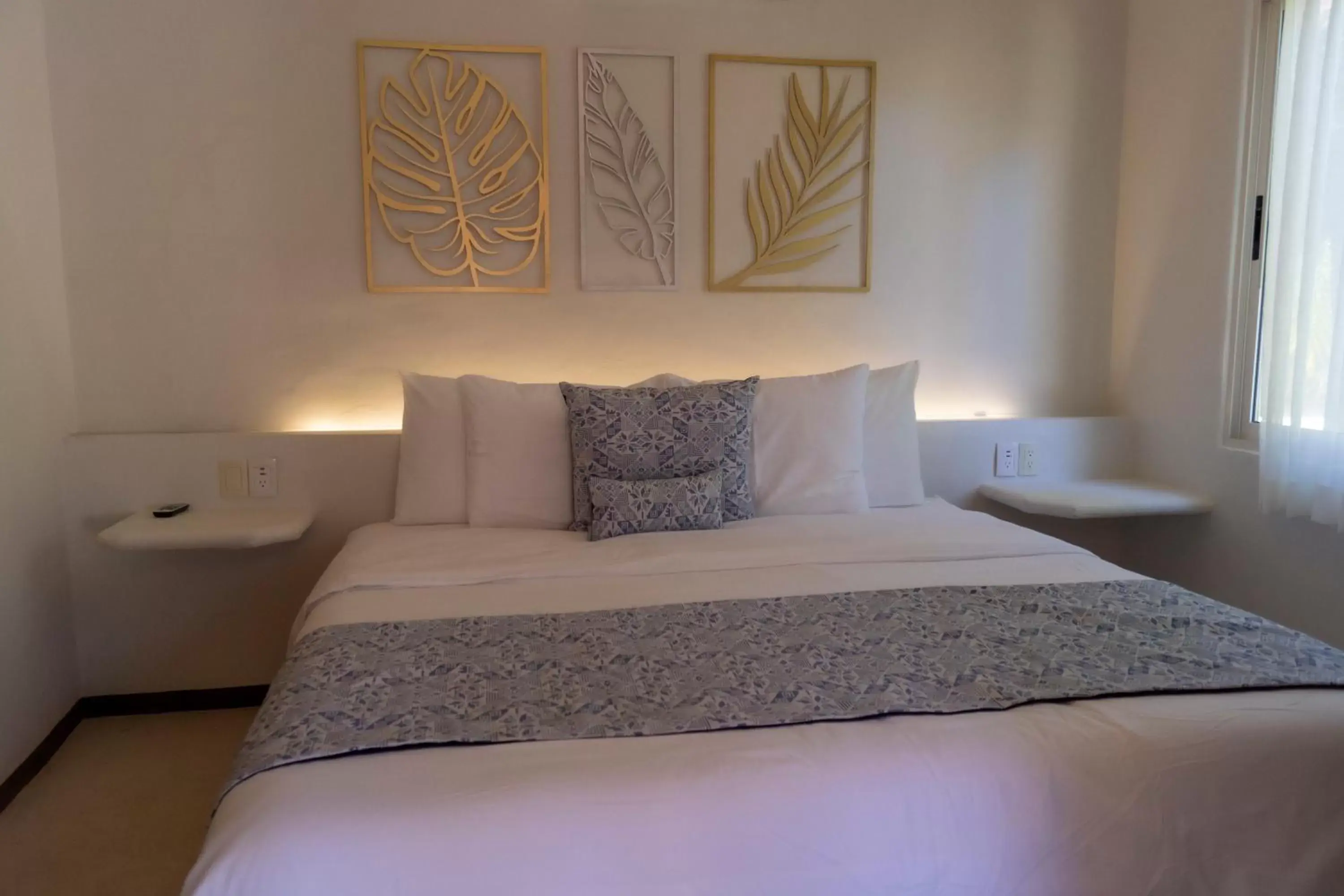 Bed in Hotel Circulo Bacalar