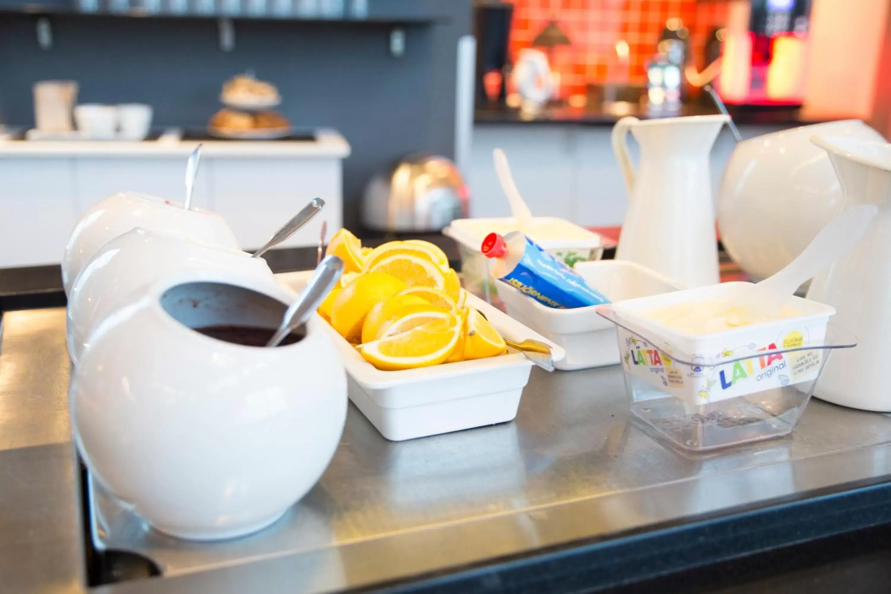 Continental breakfast in Connect Hotel Kista