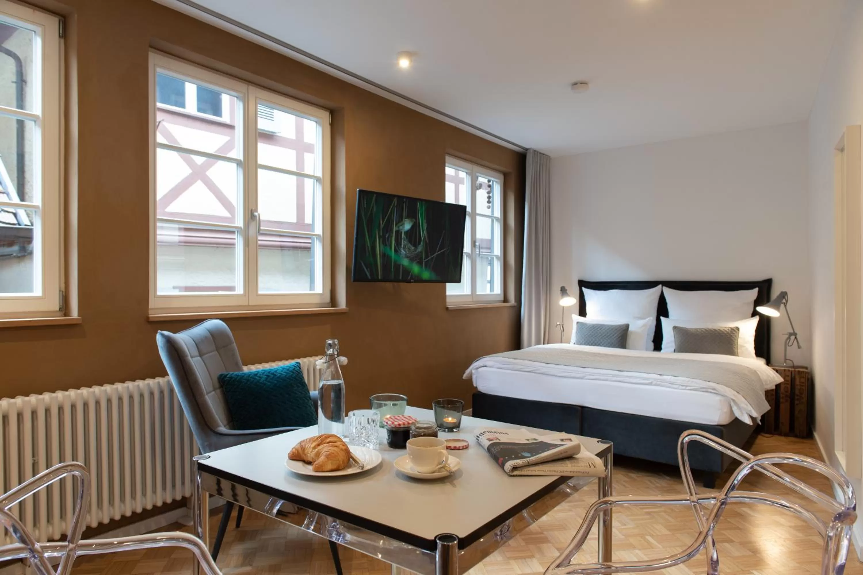 Photo of the whole room, Bed in der Gänsbühl auf der Stadtmauer