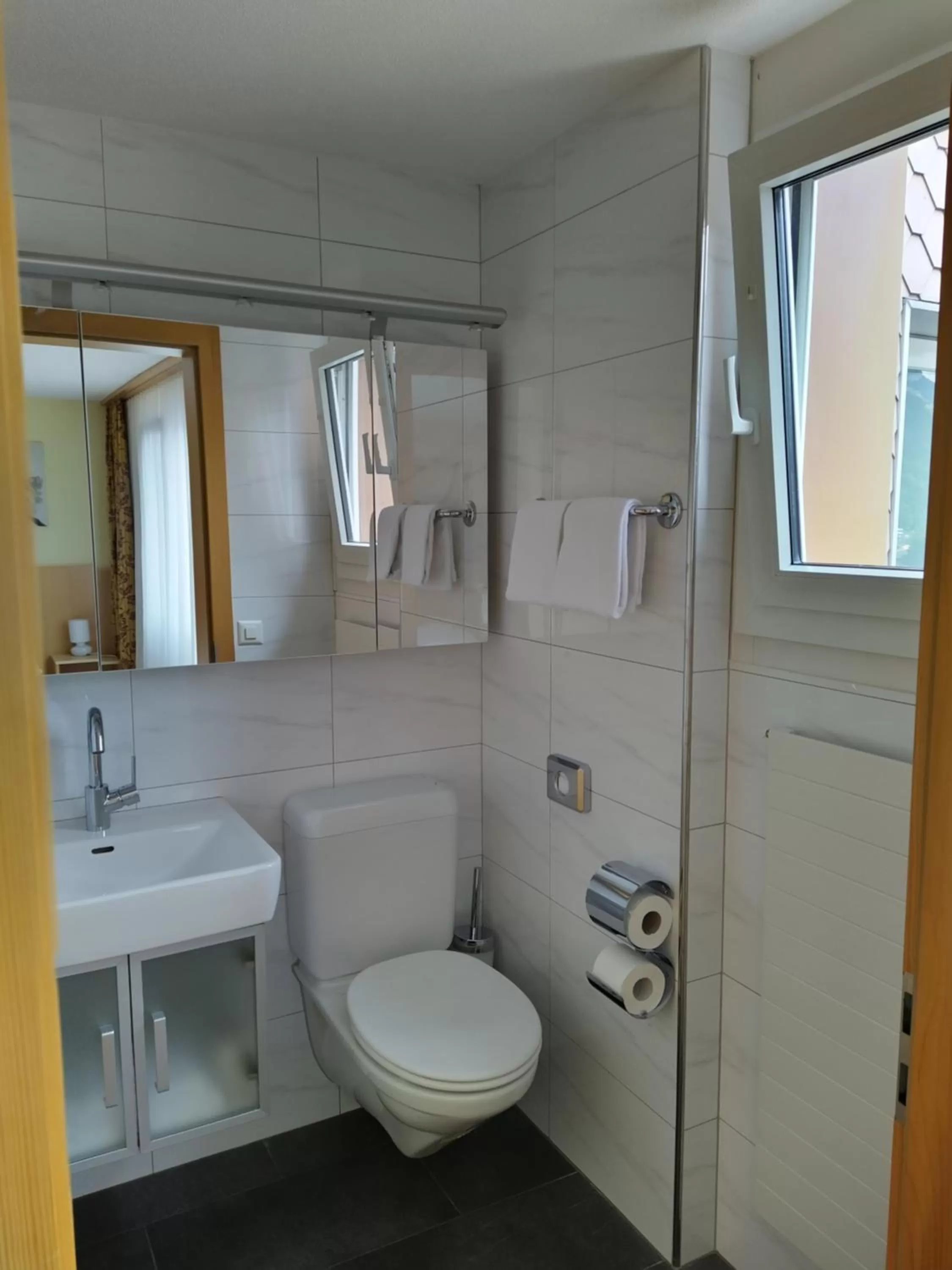 Bathroom in Hotel Sherlock Holmes & Khana Restaurant "nur 200 m zur Gondelbahn Hasliberg"