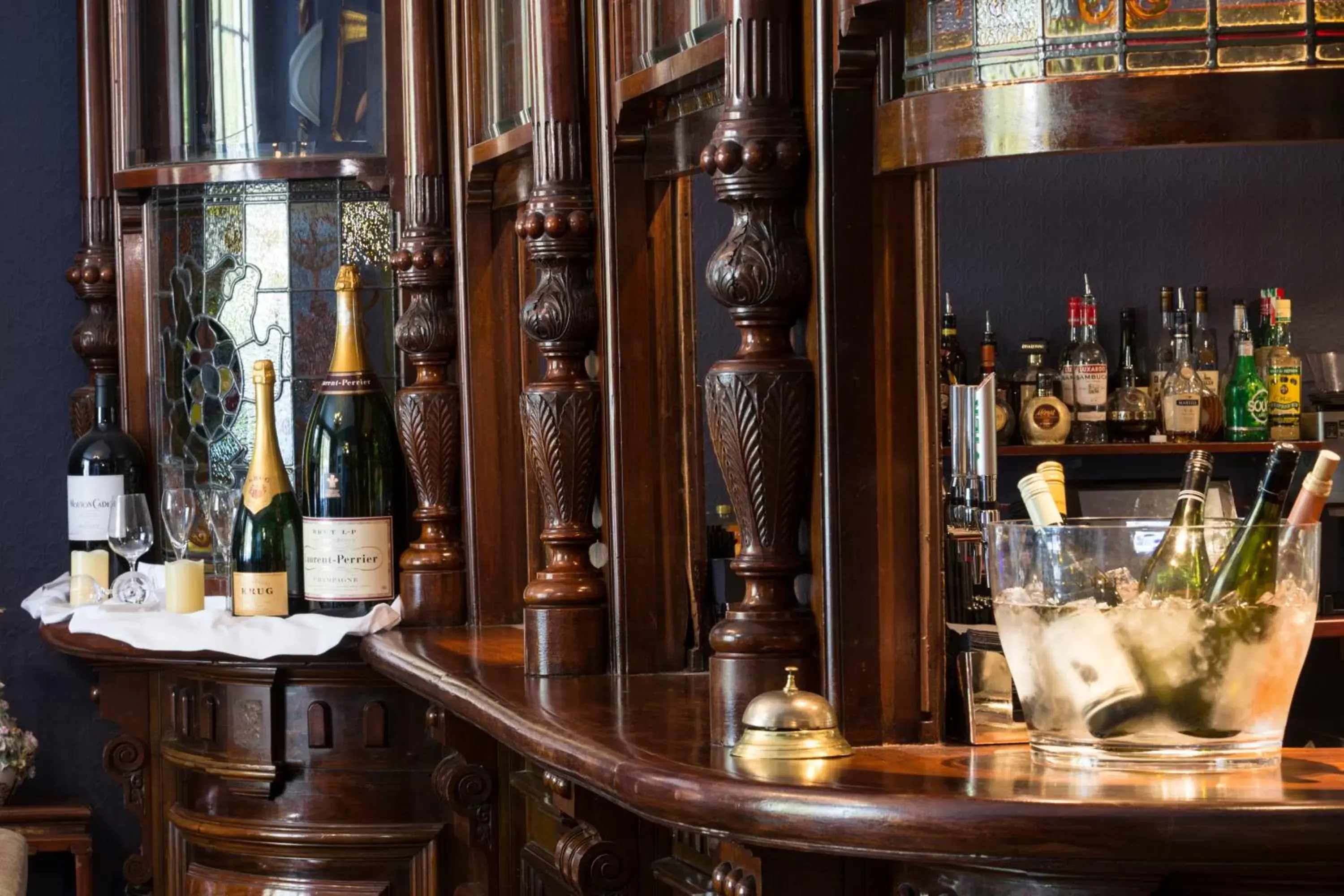 Lounge or bar in Storrs Hall Hotel on the shore of Lake Windermere Lounge or bar in Storrs Hall Hotel on the shore of Lake Windermere