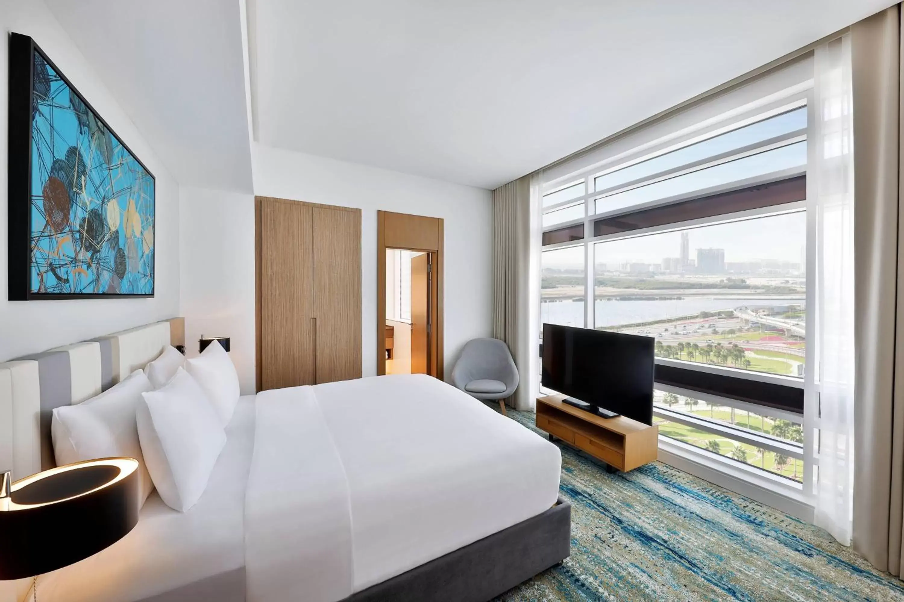 Bedroom, TV/Entertainment Center in Residence Inn by Marriott Al Jaddaf