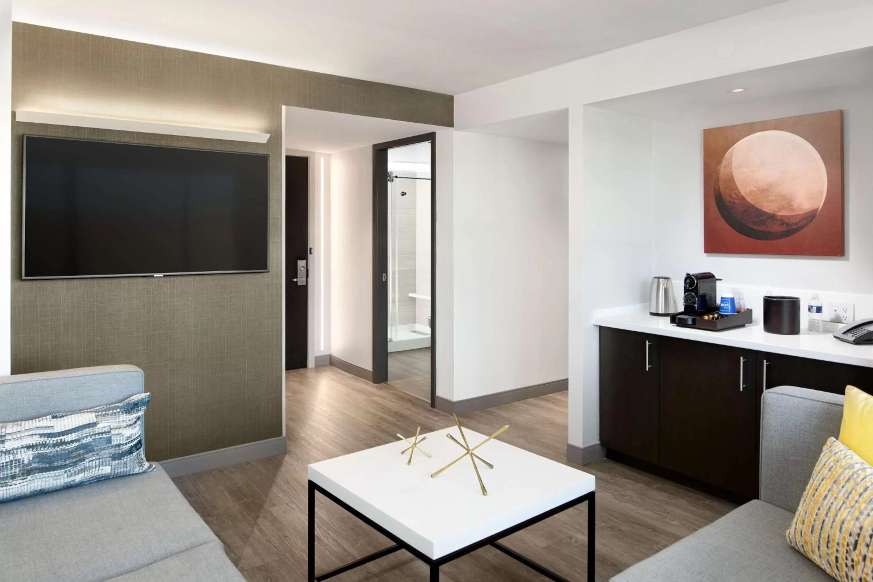 Living room in Hilton Washington DC National Mall The Wharf