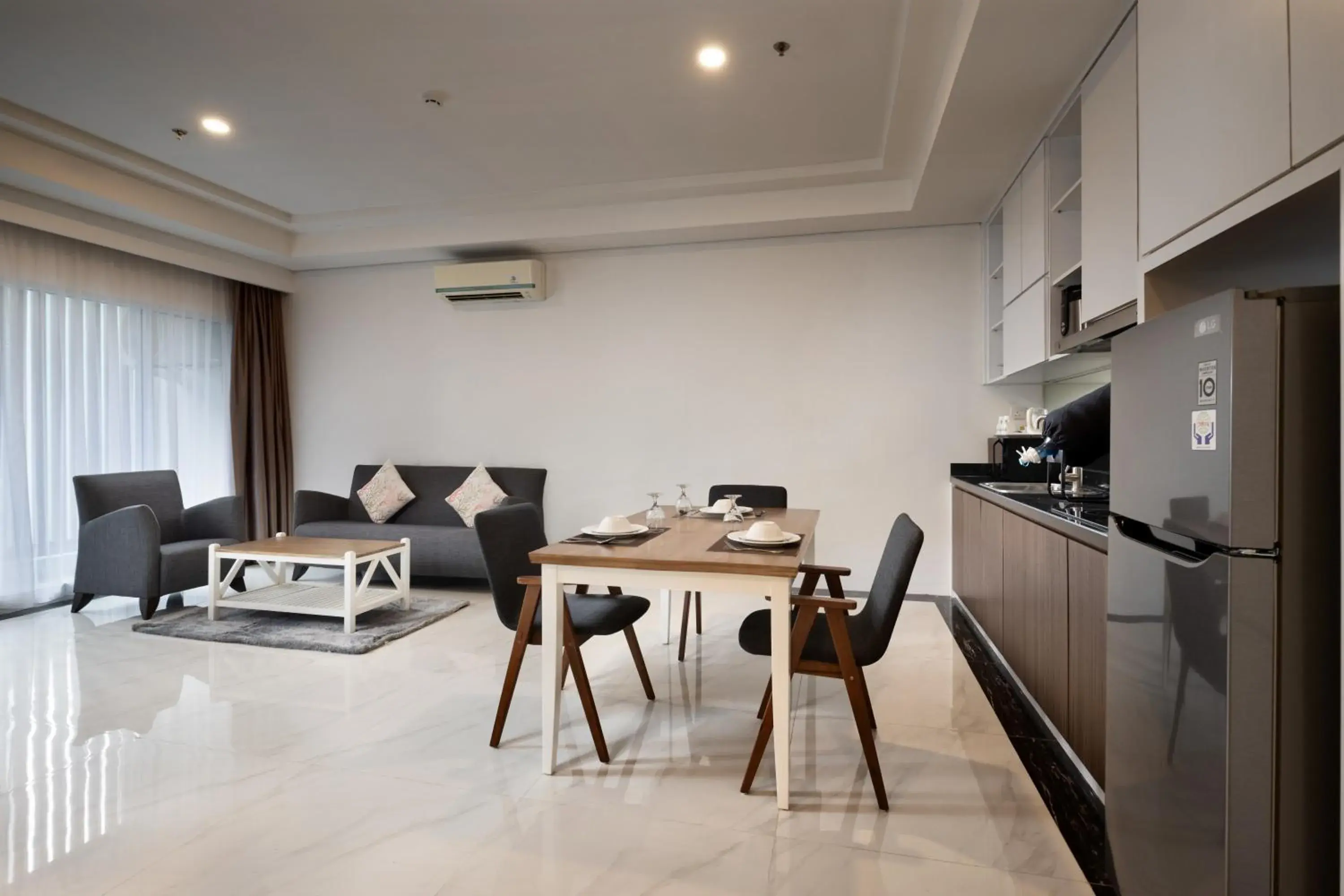 Kitchen or kitchenette, Dining Area in Panbil Residence Serviced Apartment