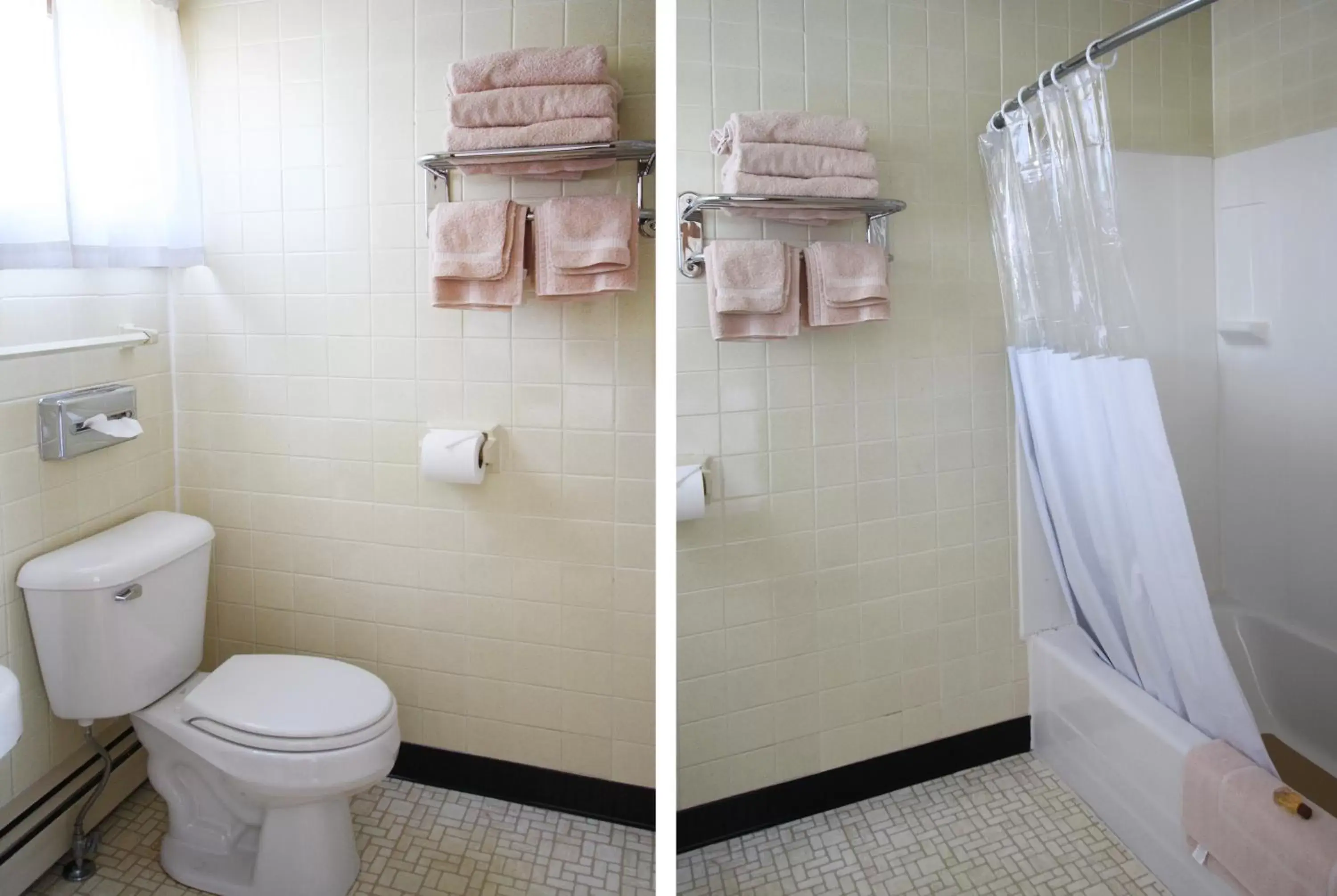 Bathroom in The Bluebird Motel Maine