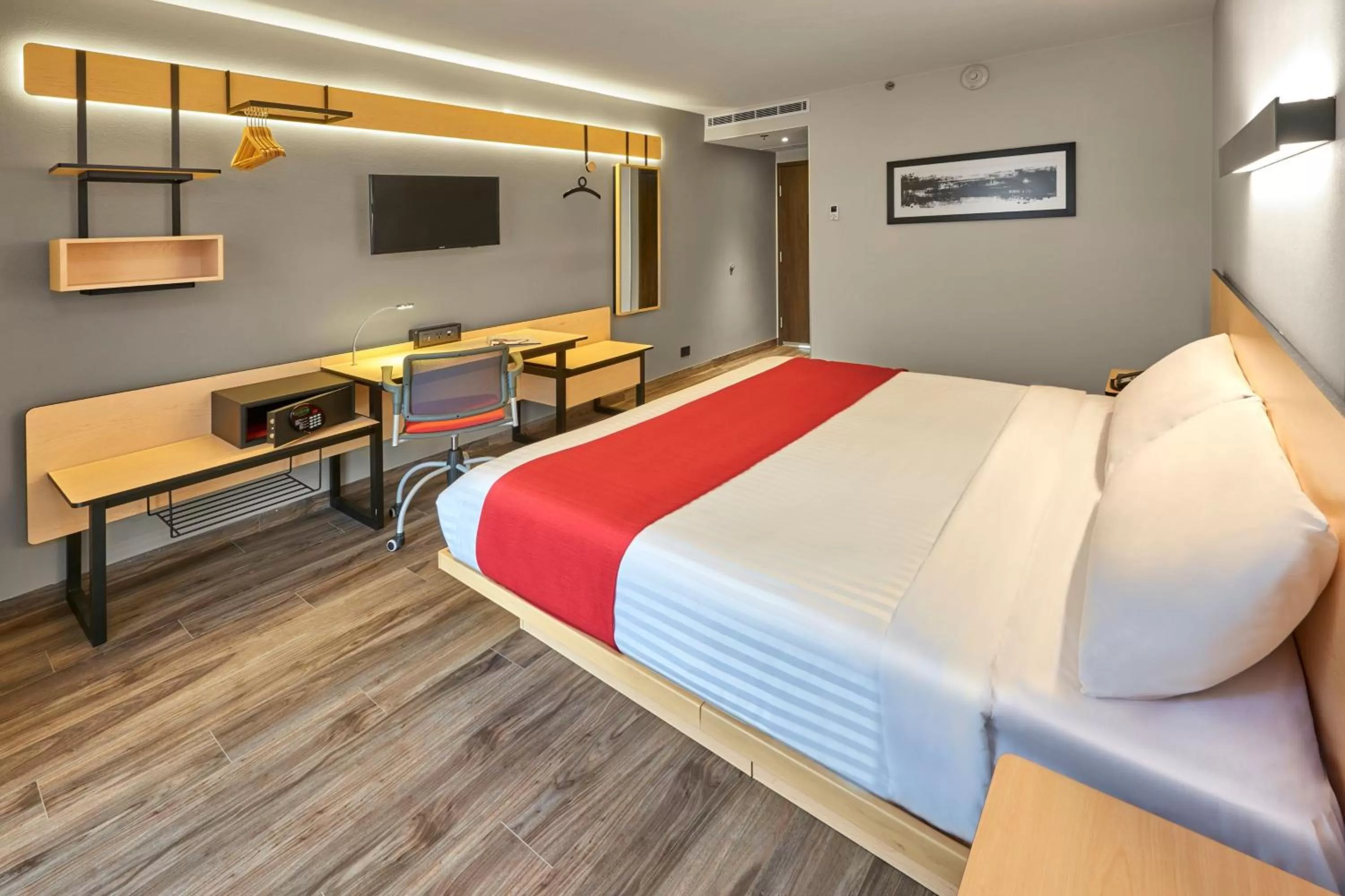 Bedroom, Bed in City Express Plus by Marriott Leon Centro de Convenciones