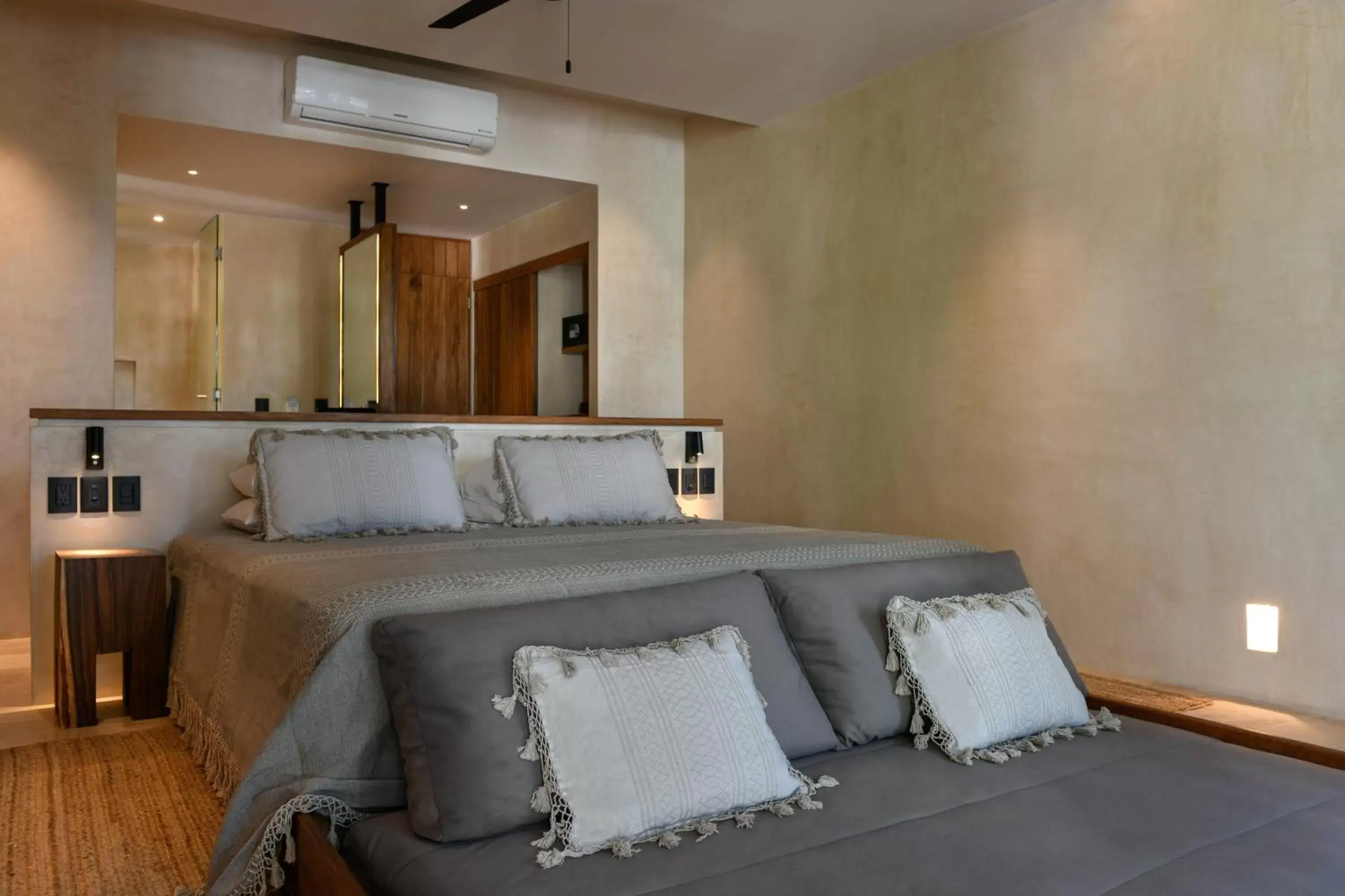 Bed in Casa Agape Hotel Tulum & Vegan Restaurant with Beach Club Access