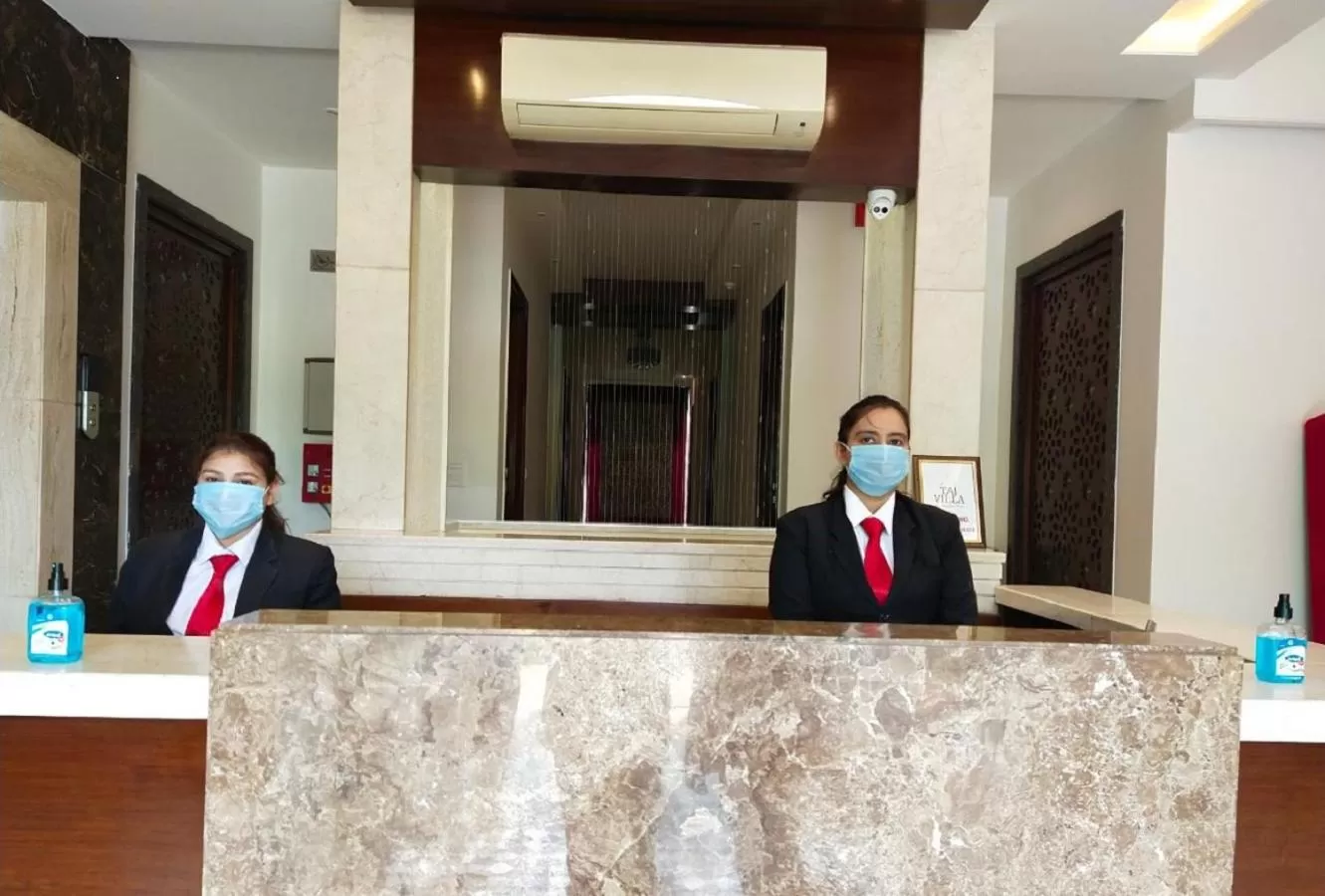 Lobby or reception in Hotel Taj Villa- Agra