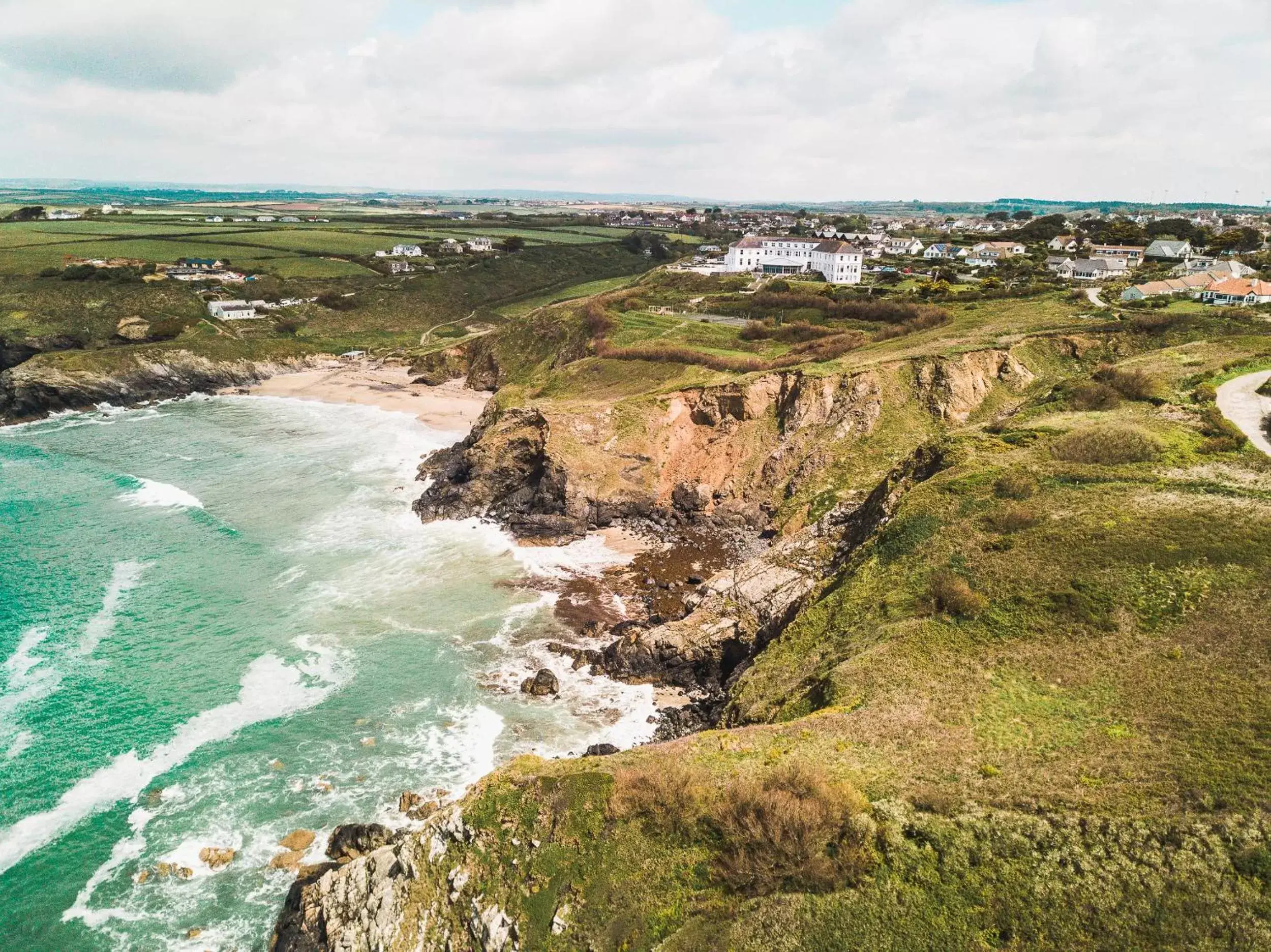 Bird's eye view in Polurrian on the Lizard