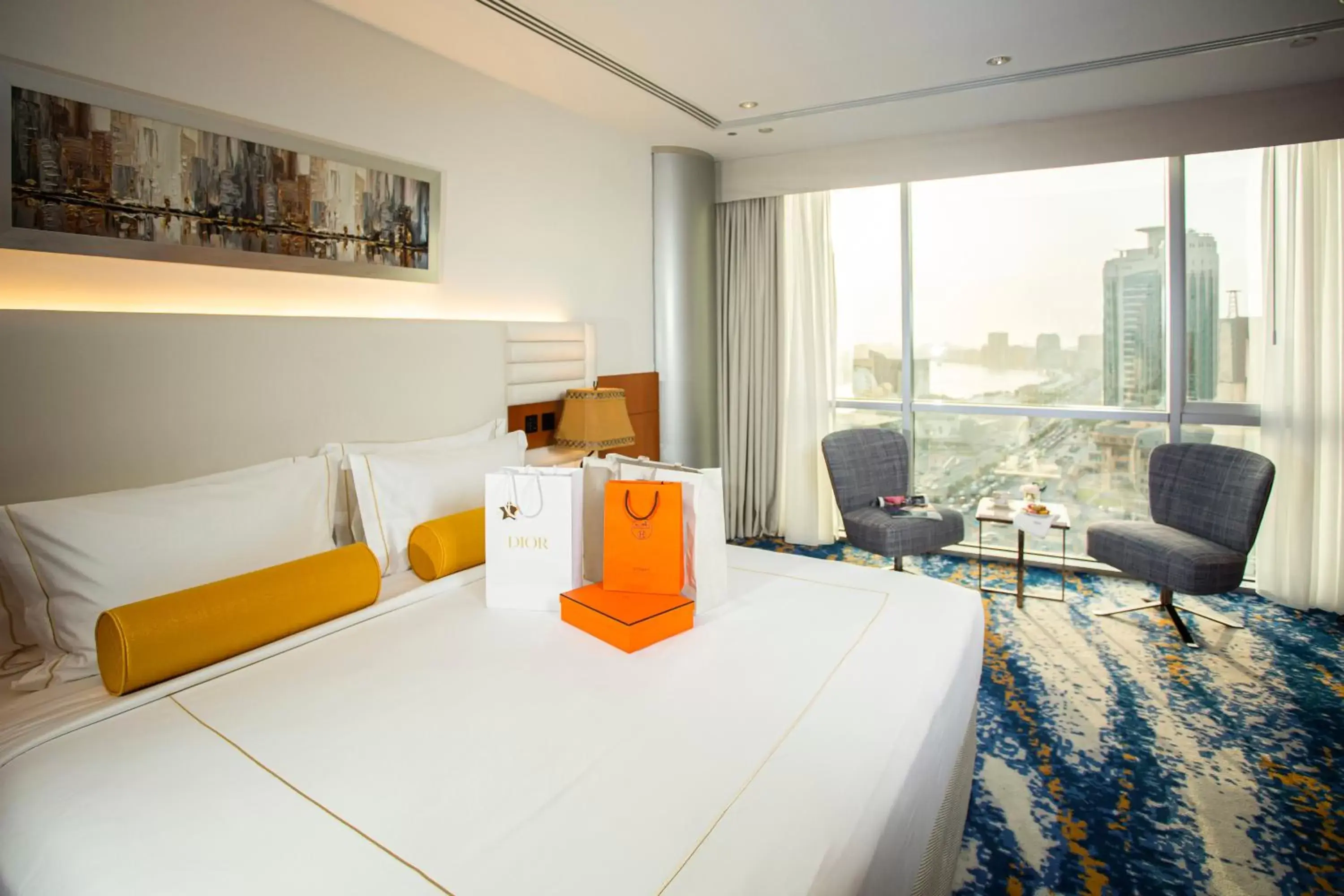 Bedroom in Golden Sands Boutique Hotel-Dubai Creek