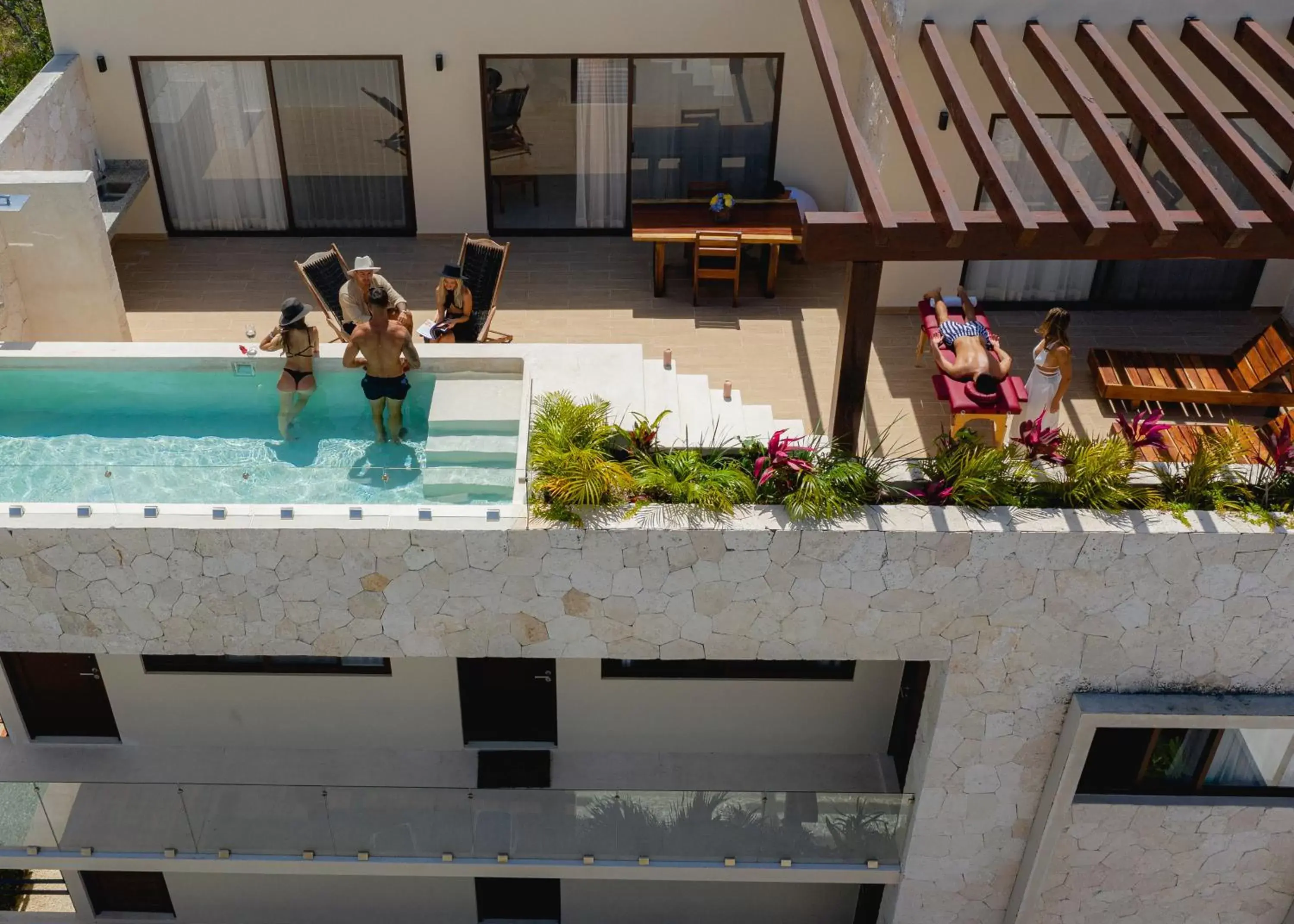 Swimming pool in Apartment and Penthouse Blue Luxury Kukulkan Tulum