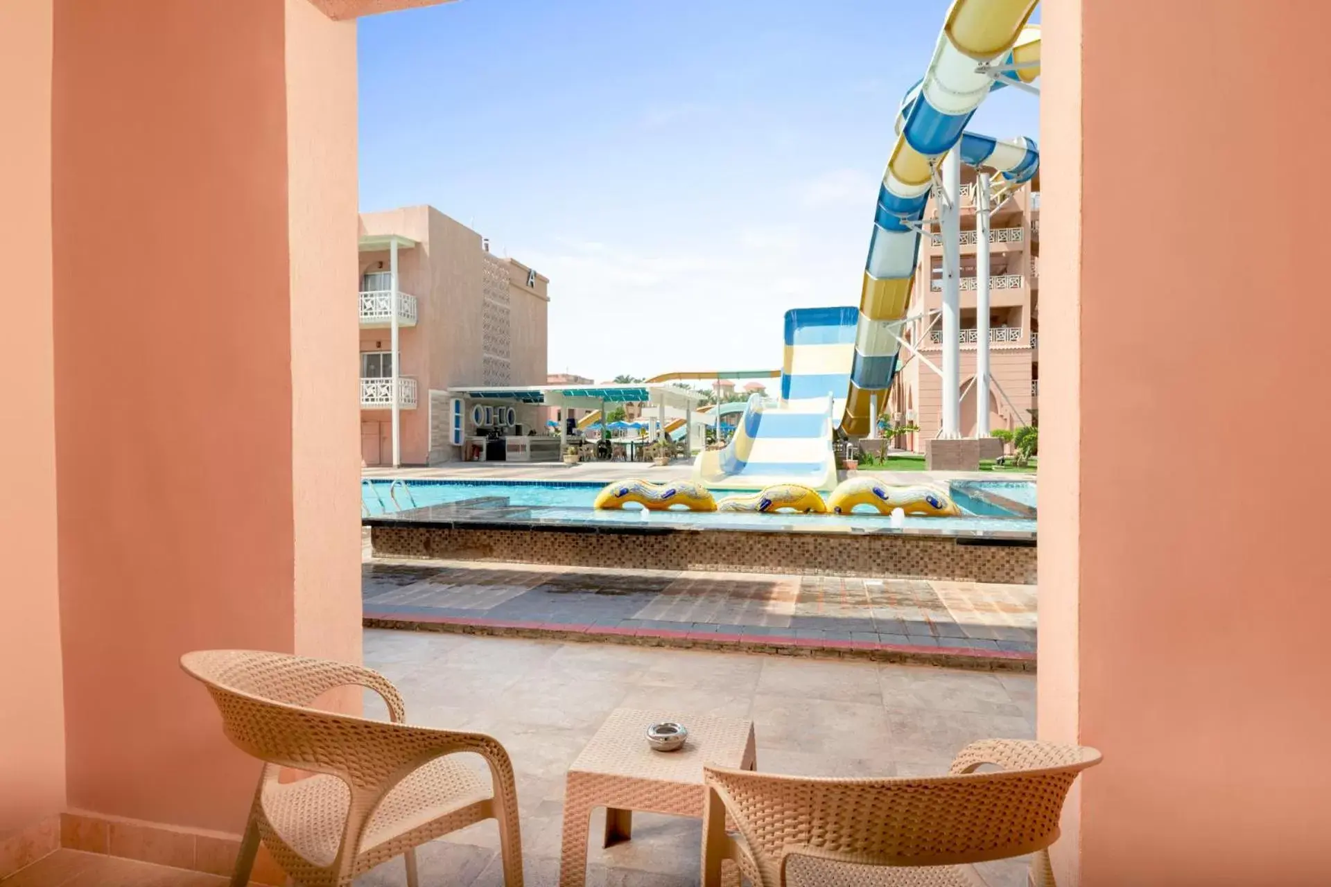 Pool view in Pickalbatros Aqua Park Resort - Hurghada