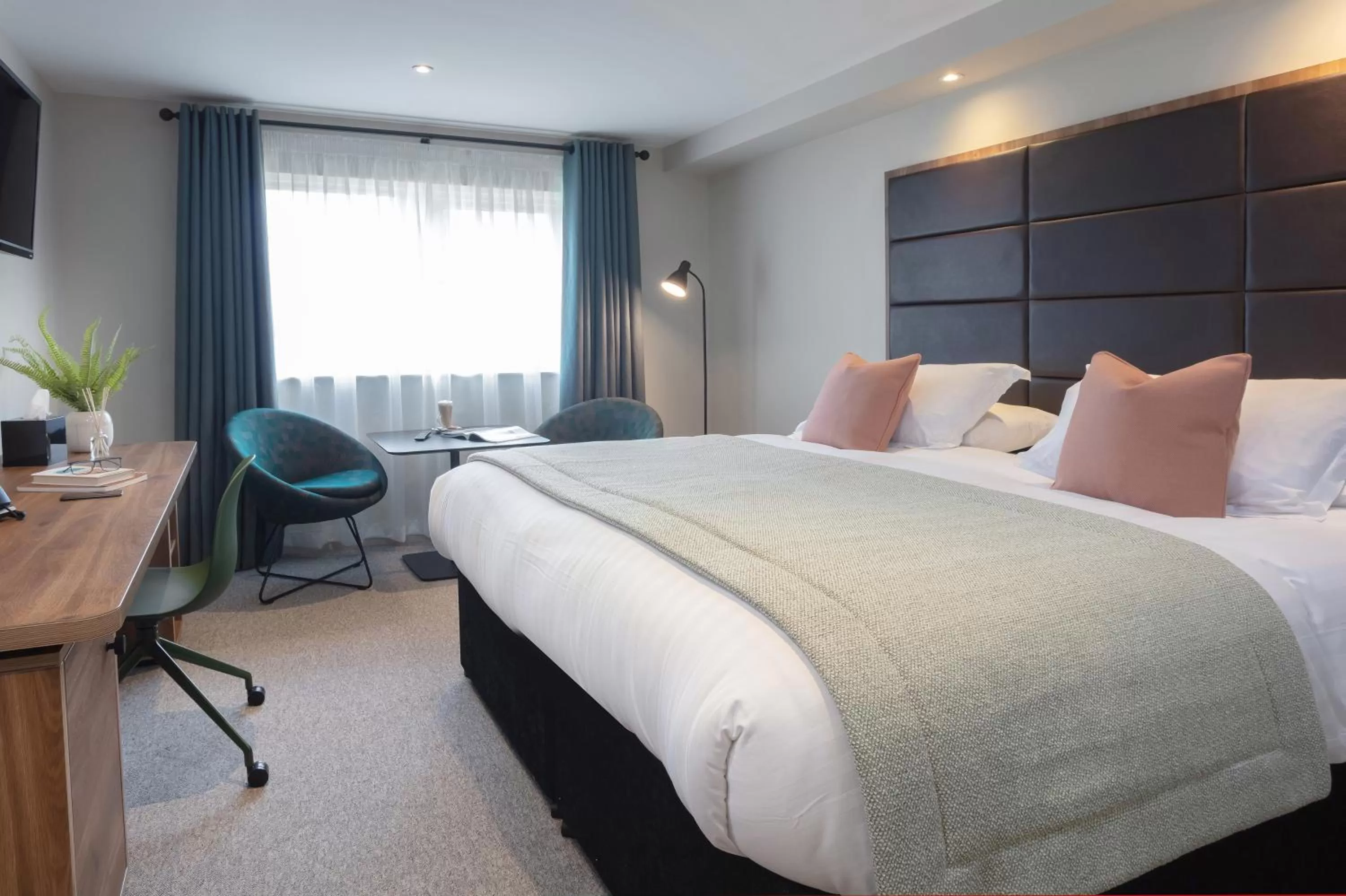 Bedroom, Bed in Mytton Fold Hotel, Ribble Valley