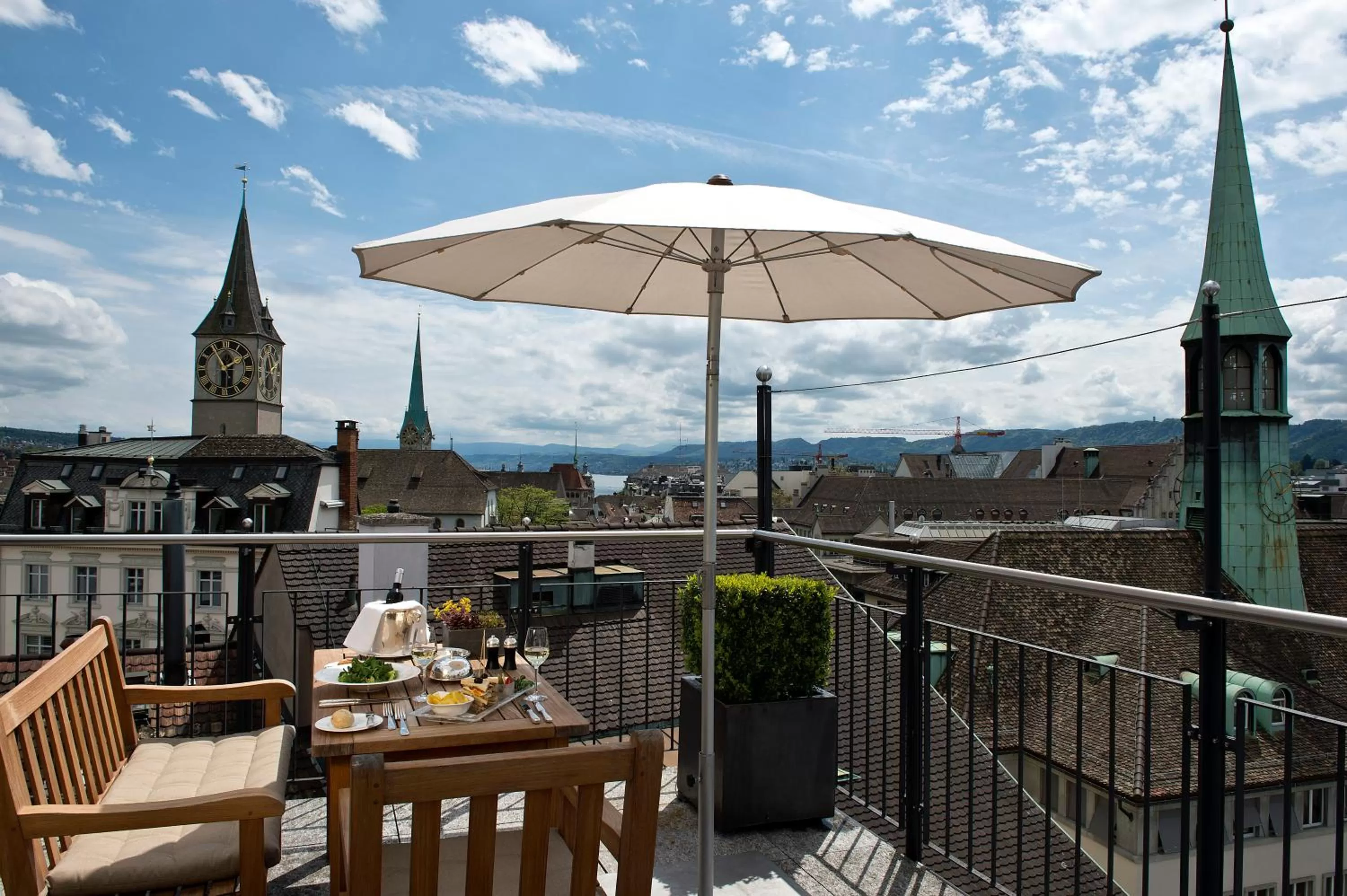 Balcony/Terrace in Widder Hotel - Zurichs Luxury Hideaway