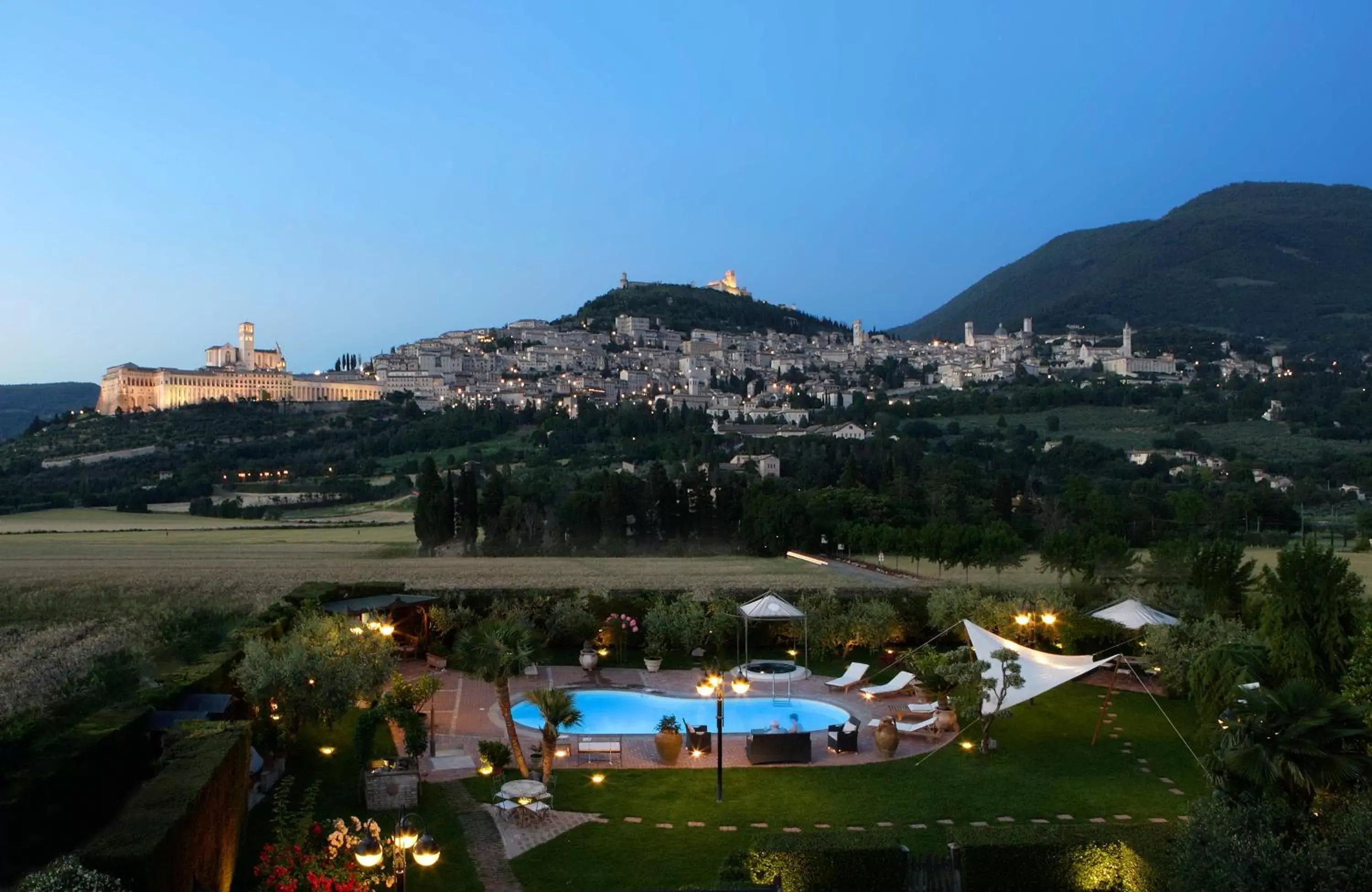 Pool View in UNICA Assisi agri-charming house