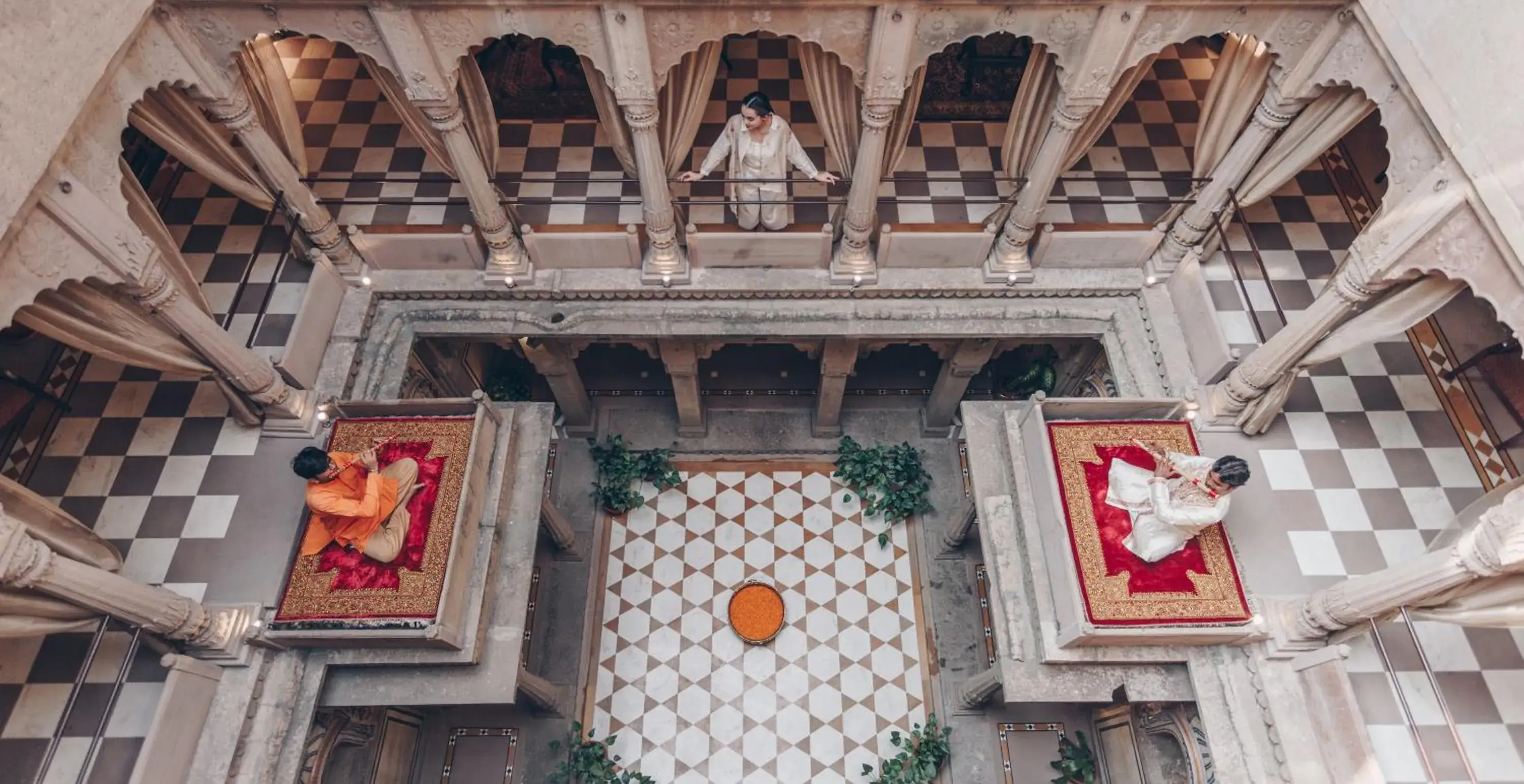 Patio in BrijRama Palace, Varanasi by the Ganges